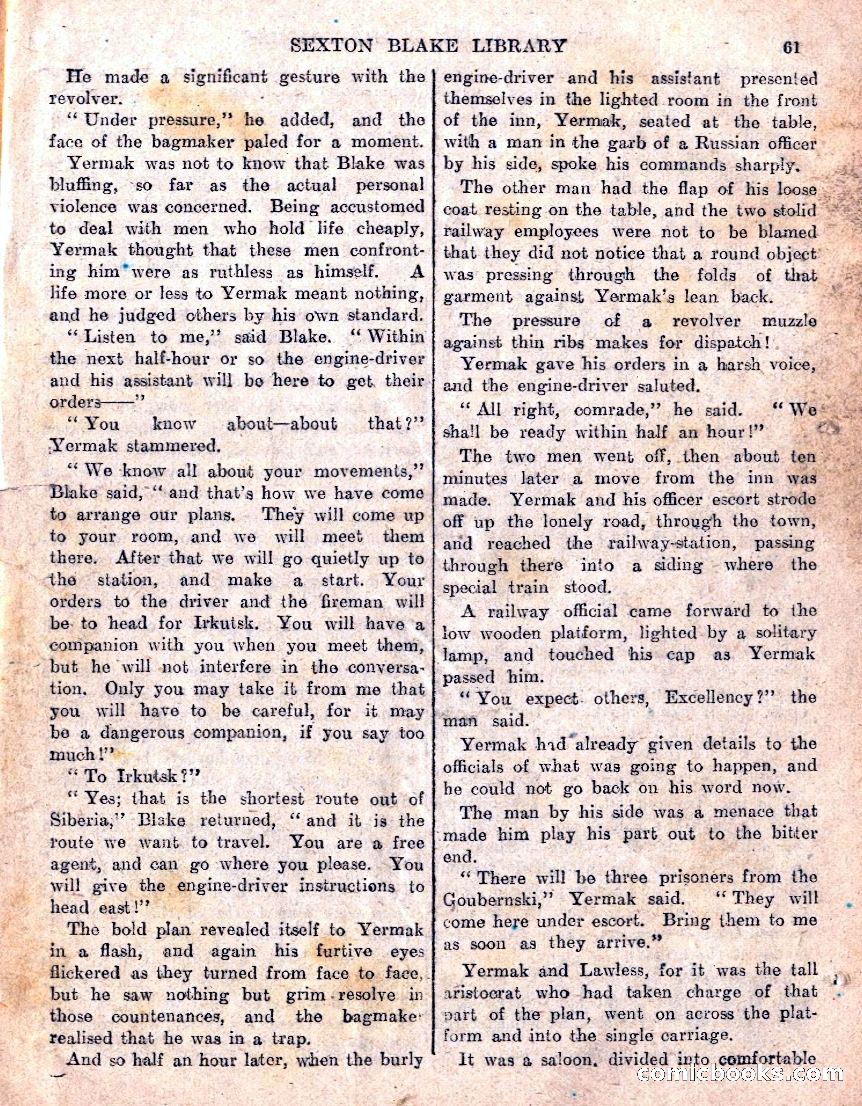 The Sexton Blake Library No. 236: The Prisoner of the Kremlin — page 63 of 68