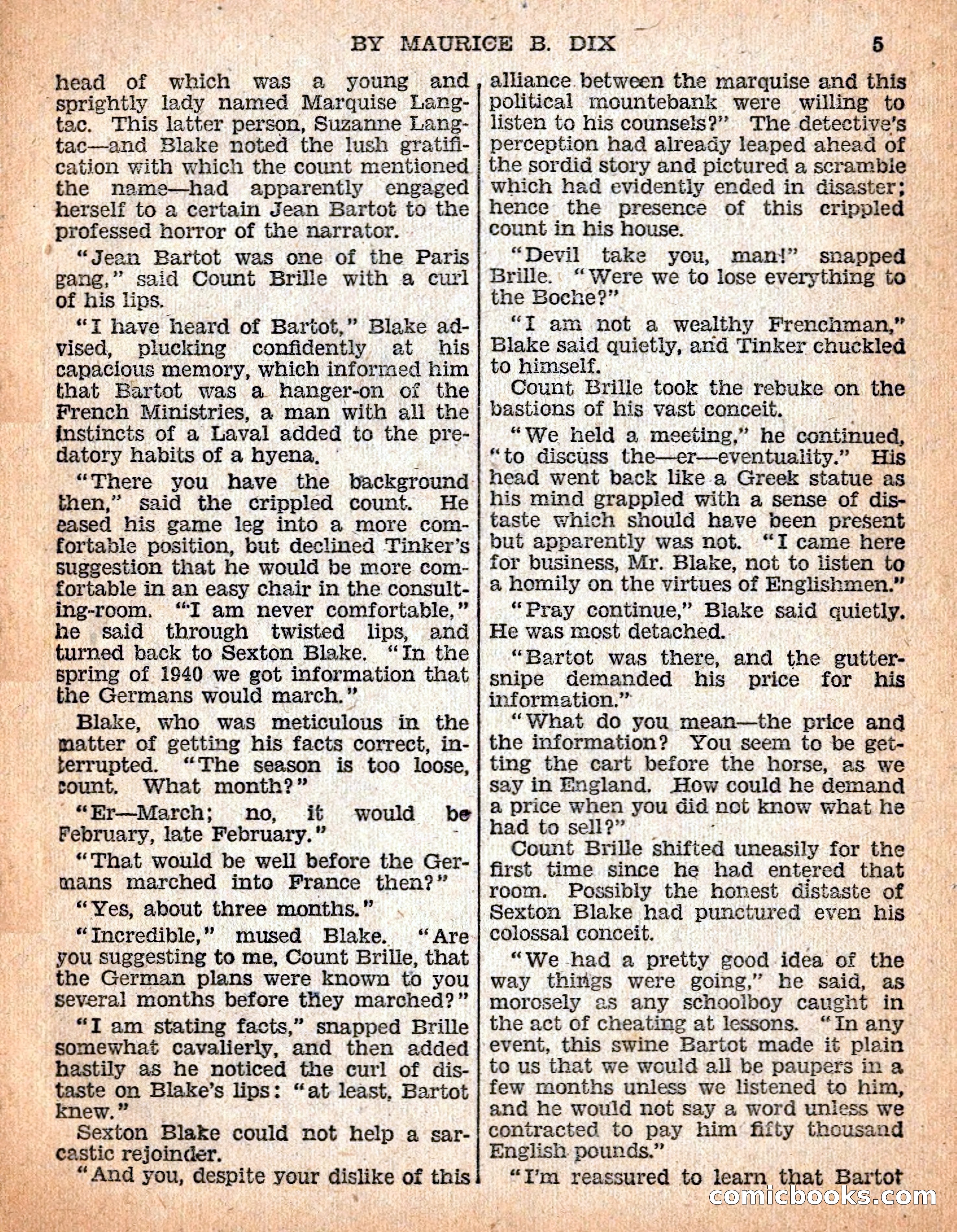 The Sexton Blake Library #54: The Affair of the Smuggled Millions — page 7 of 100