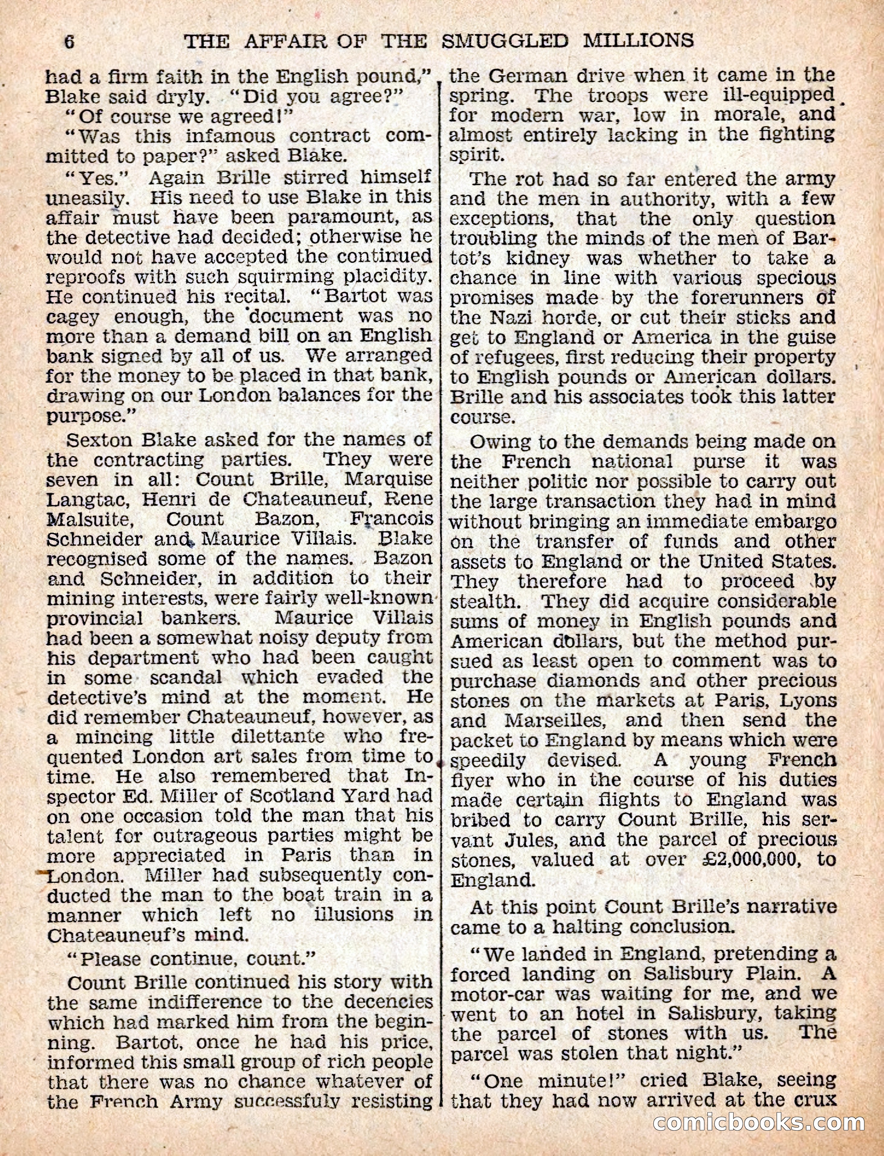 The Sexton Blake Library #54: The Affair of the Smuggled Millions — page 8 of 100
