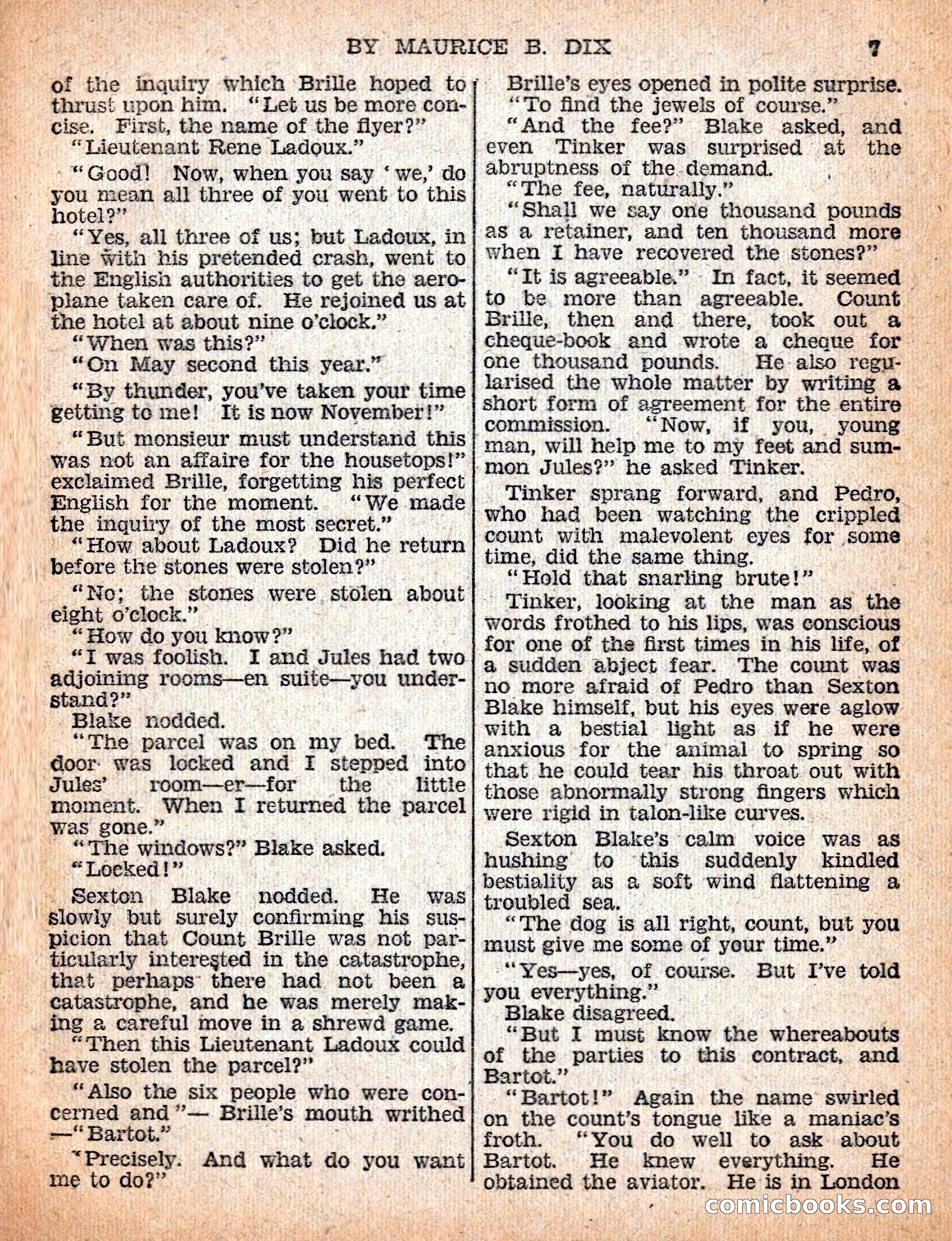 The Sexton Blake Library #54: The Affair of the Smuggled Millions — page 9 of 100