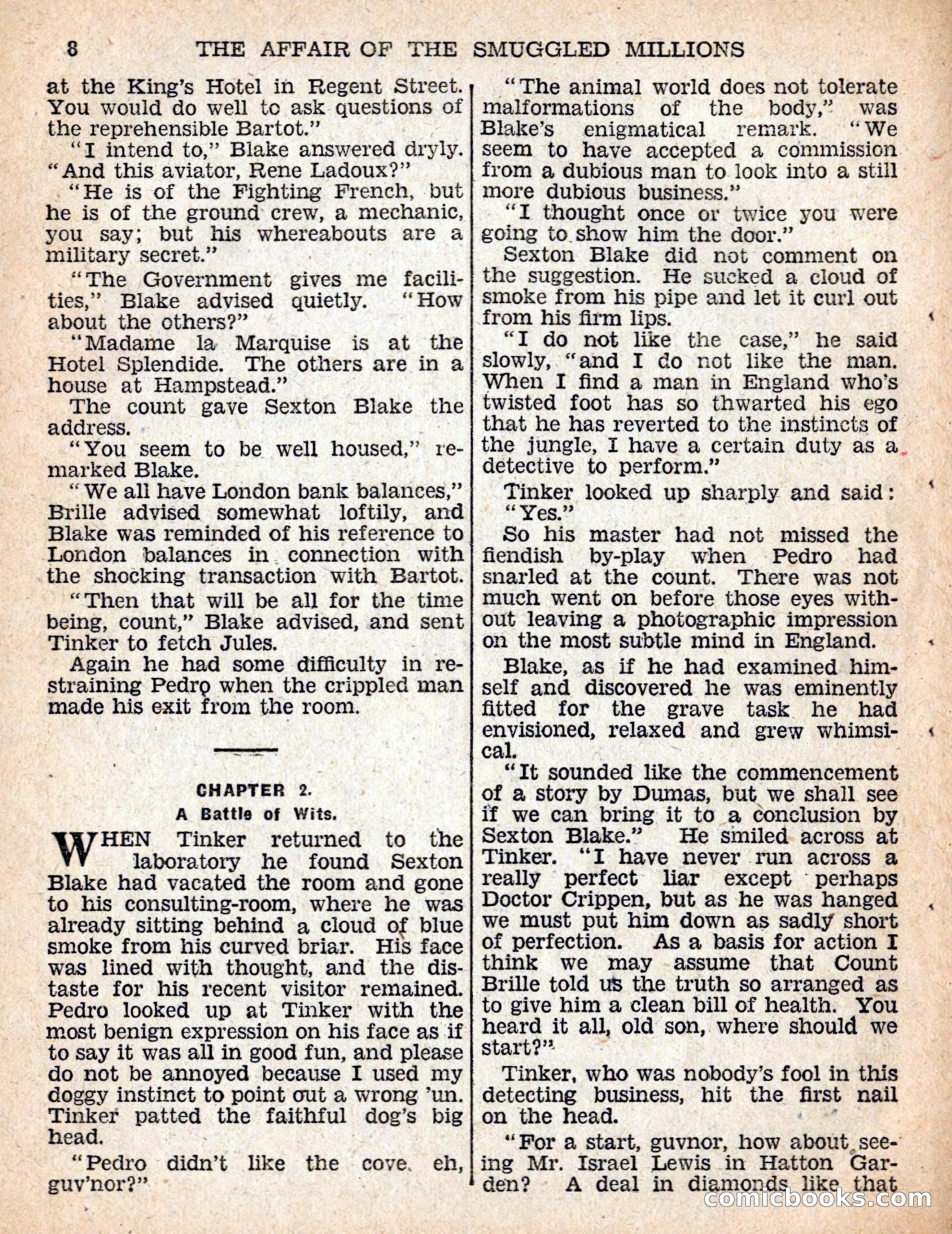 The Sexton Blake Library #54: The Affair of the Smuggled Millions — page 10 of 100