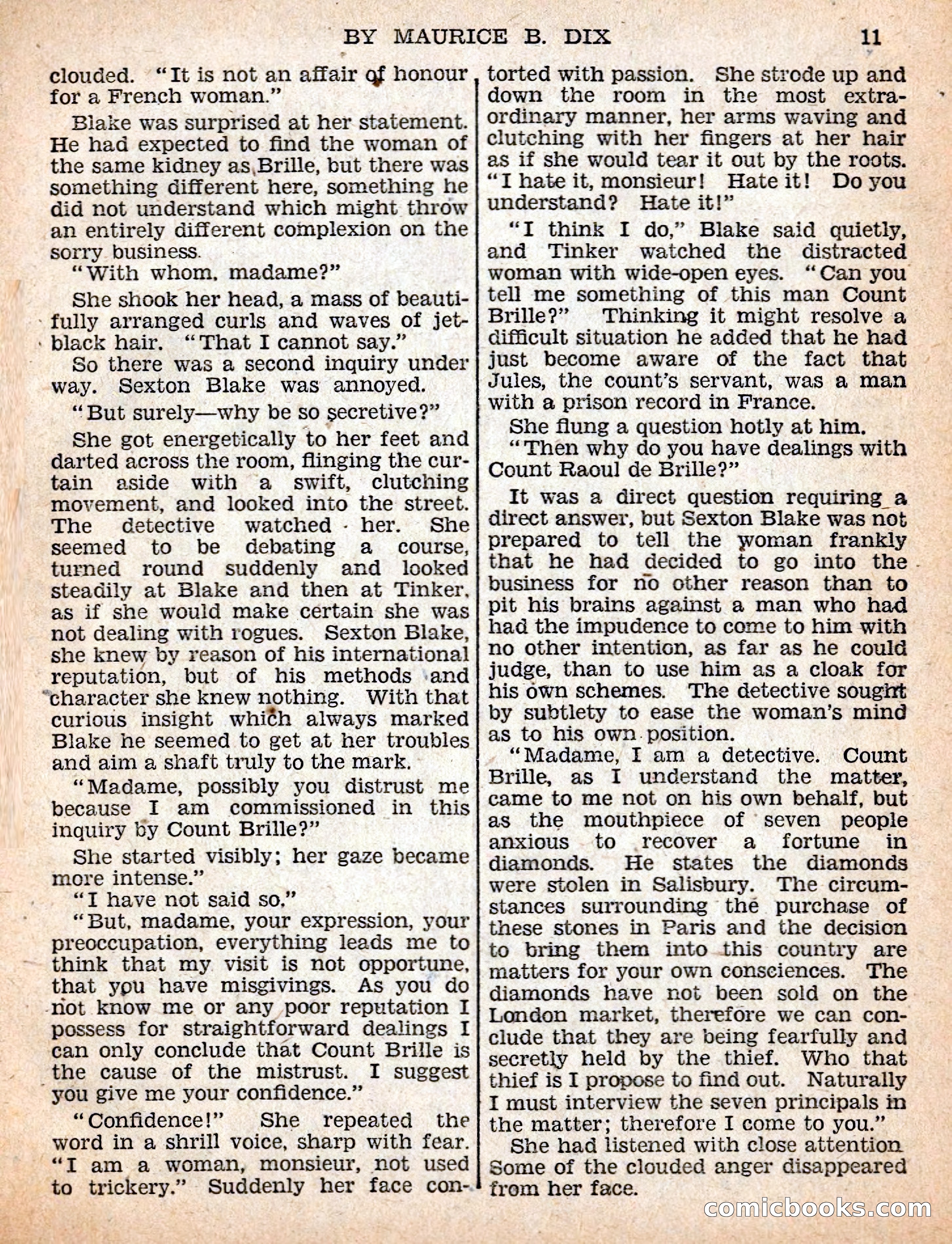 The Sexton Blake Library #54: The Affair of the Smuggled Millions — page 13 of 100
