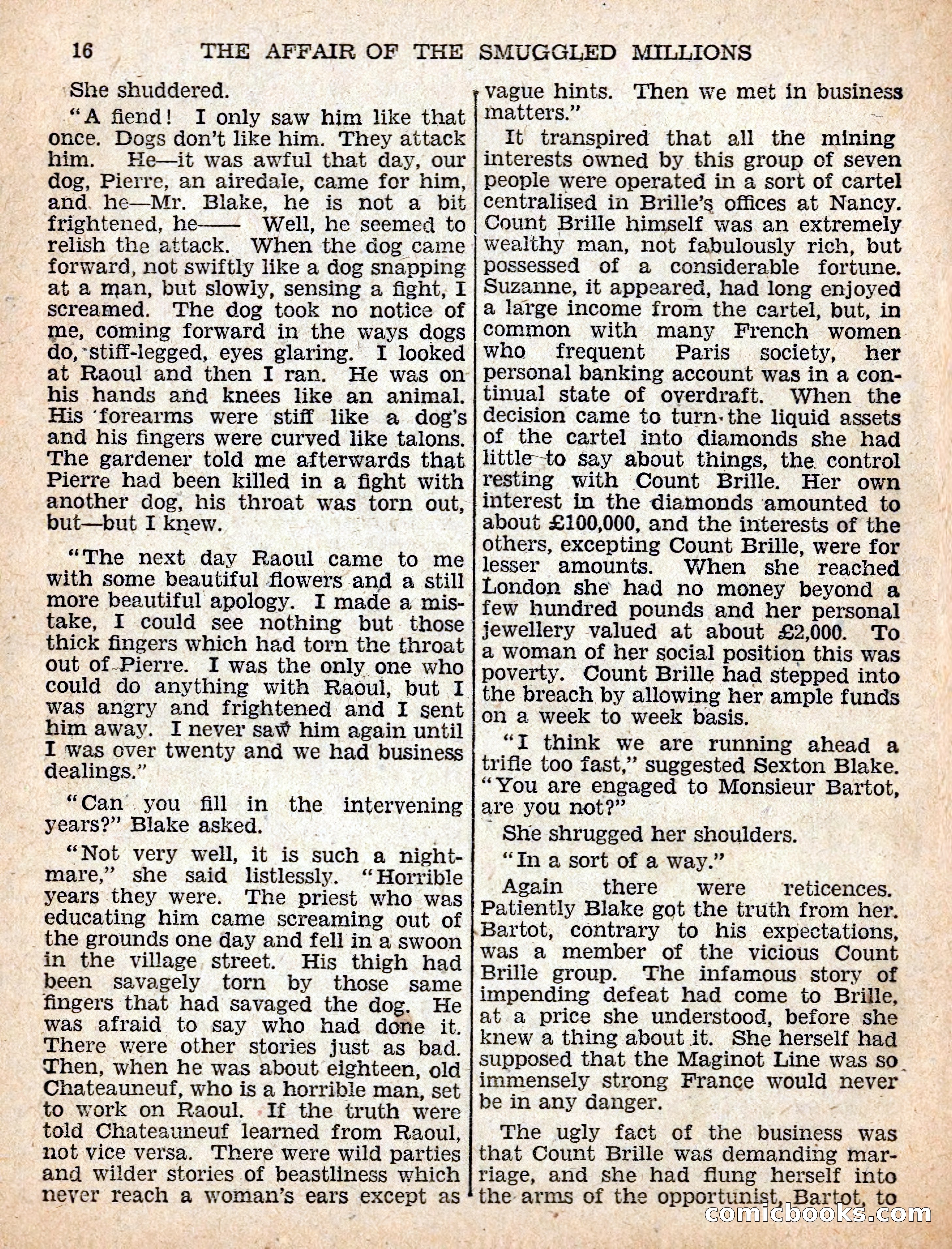 The Sexton Blake Library #54: The Affair of the Smuggled Millions — page 18 of 100