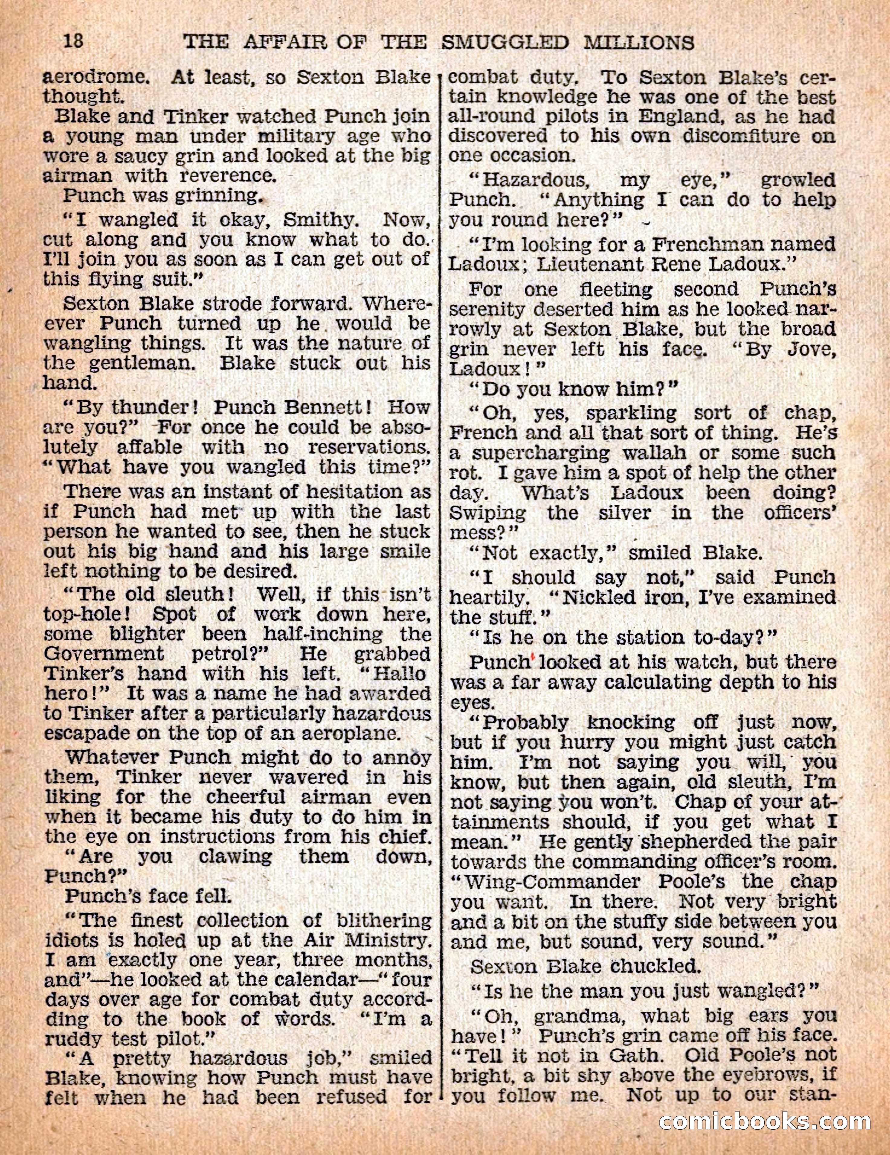 The Sexton Blake Library #54: The Affair of the Smuggled Millions — page 20 of 100