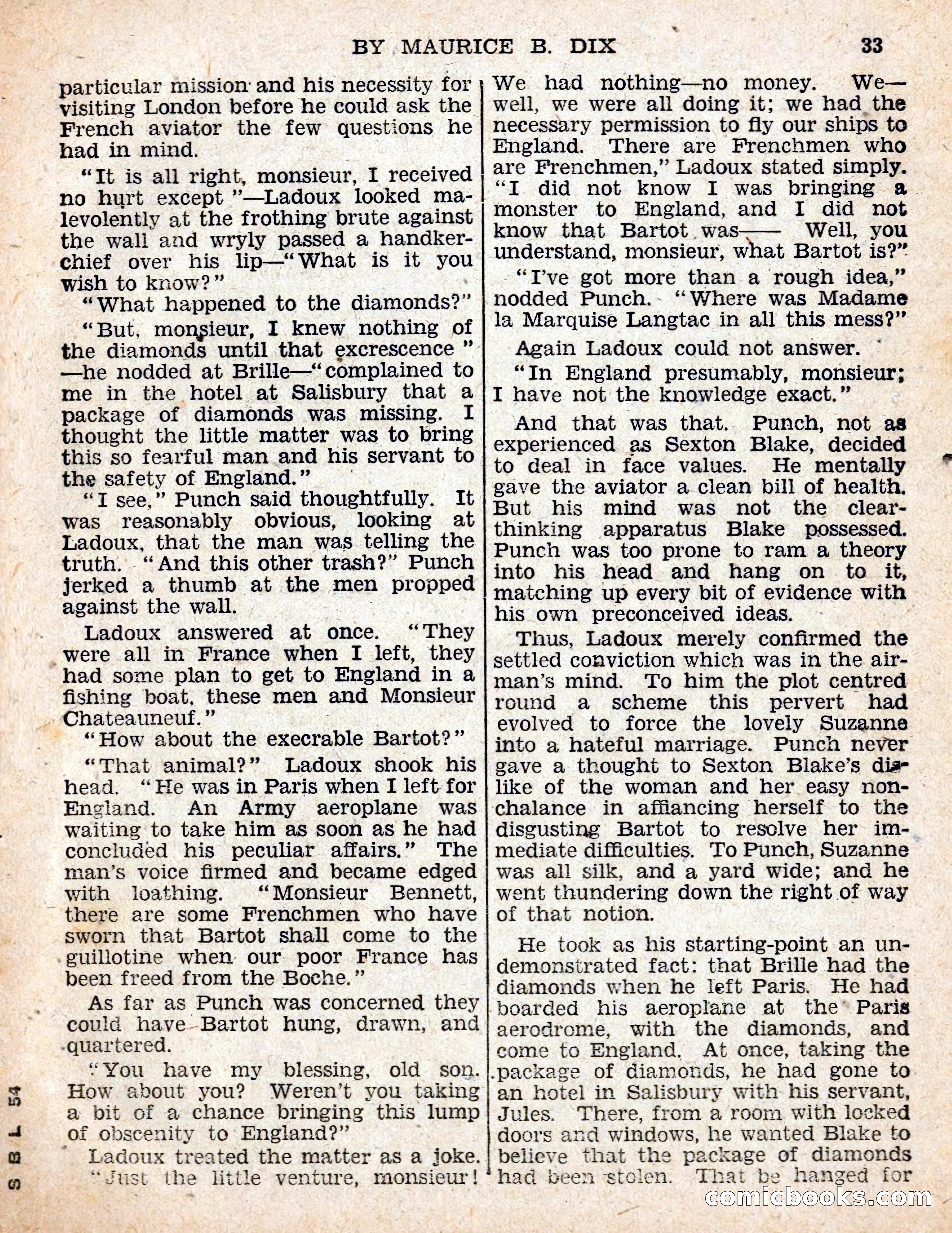 The Sexton Blake Library #54: The Affair of the Smuggled Millions — page 35 of 100