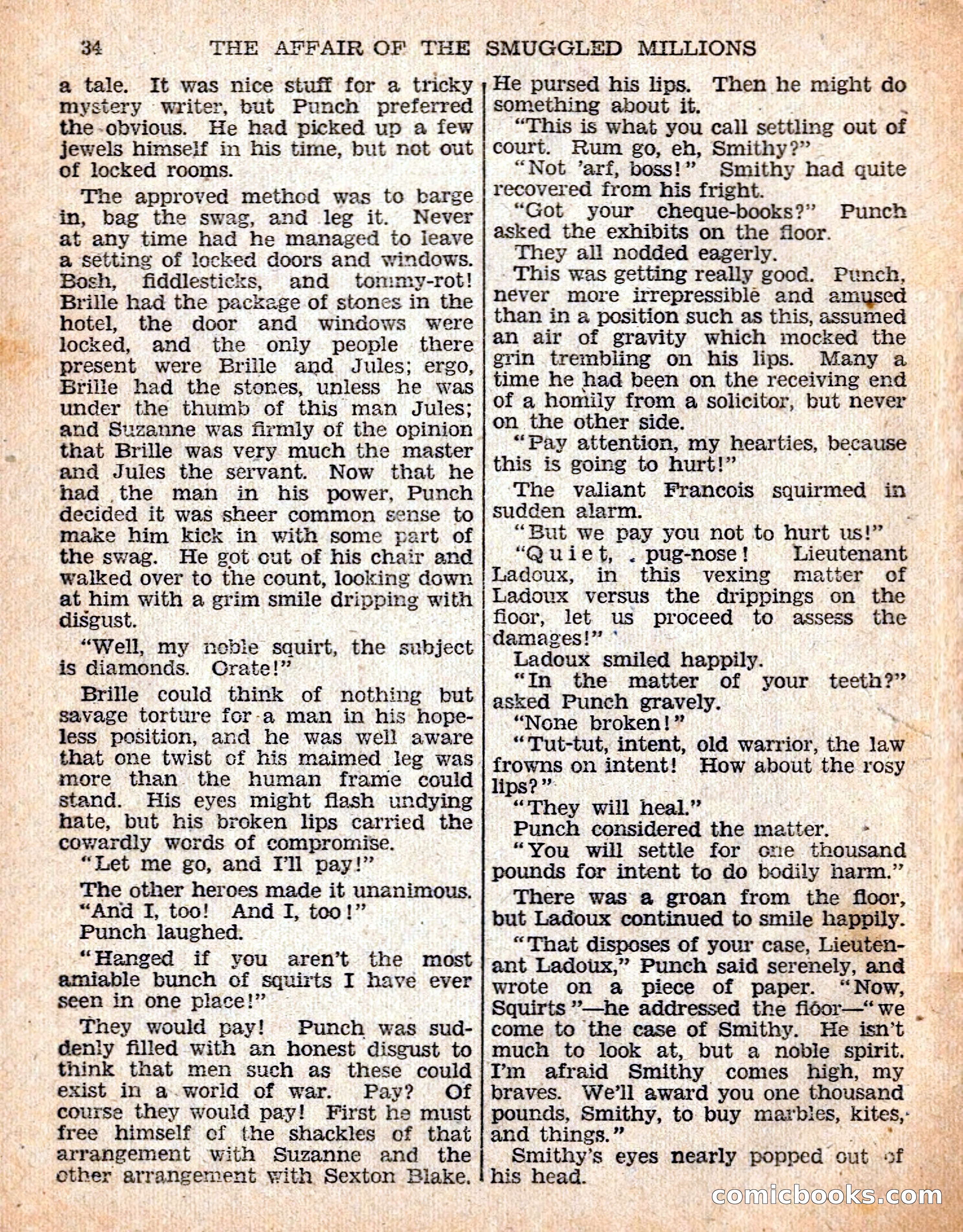 The Sexton Blake Library #54: The Affair of the Smuggled Millions — page 36 of 100