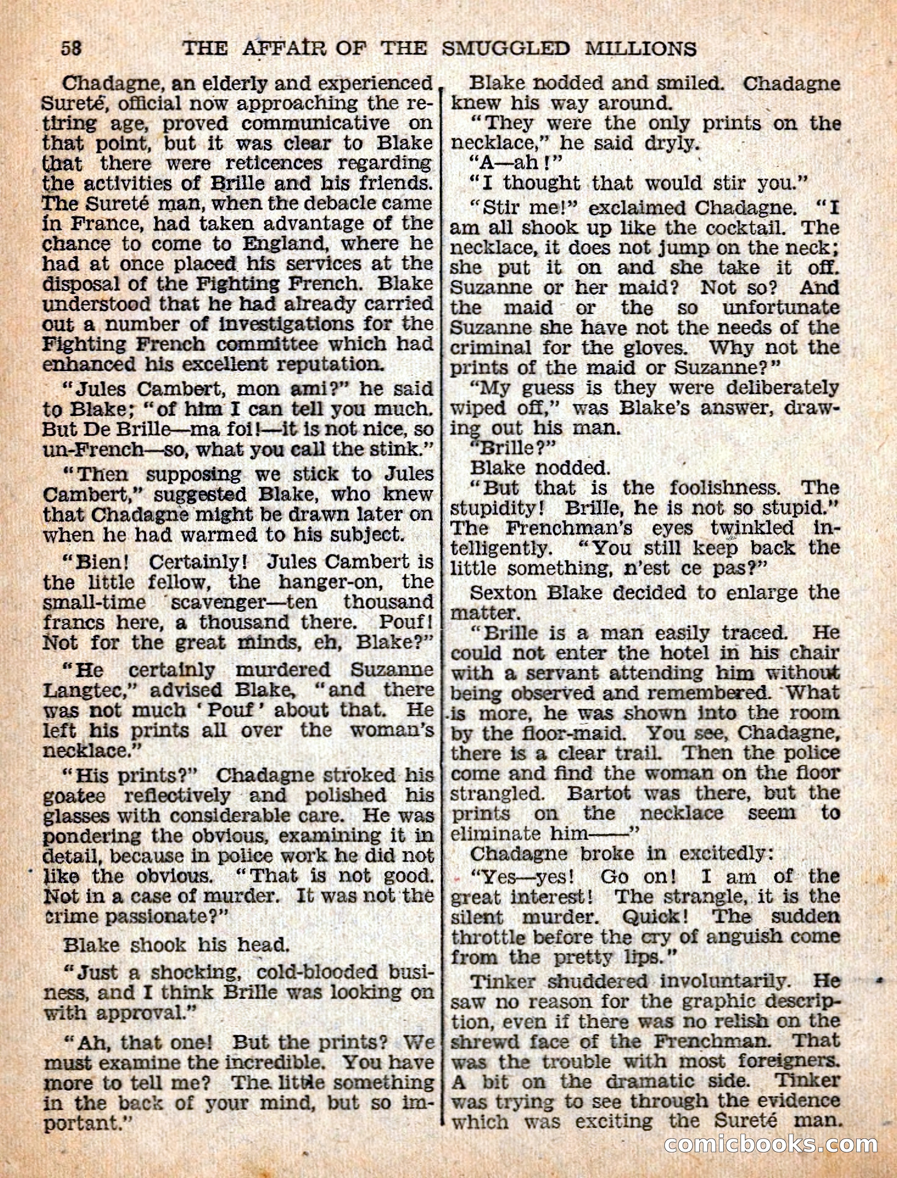 The Sexton Blake Library #54: The Affair of the Smuggled Millions — page 60 of 100