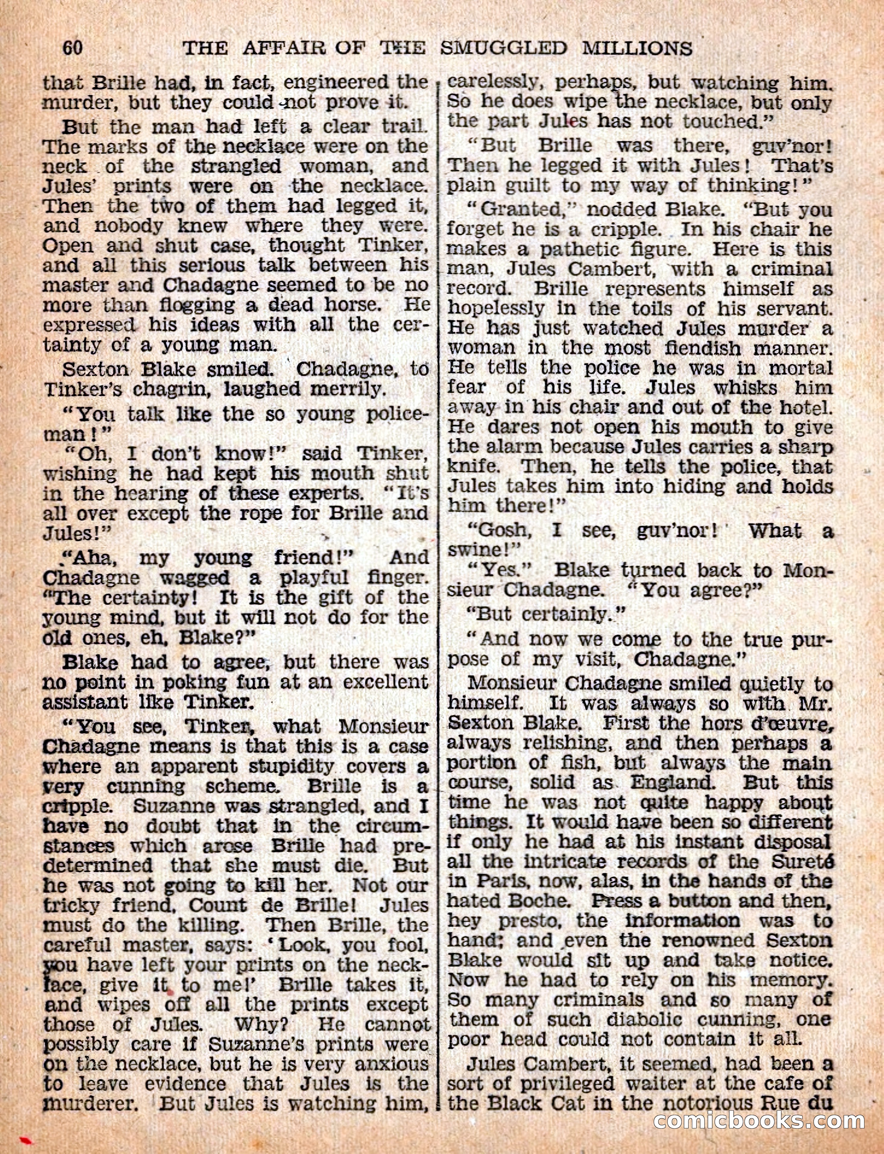The Sexton Blake Library #54: The Affair of the Smuggled Millions — page 62 of 100