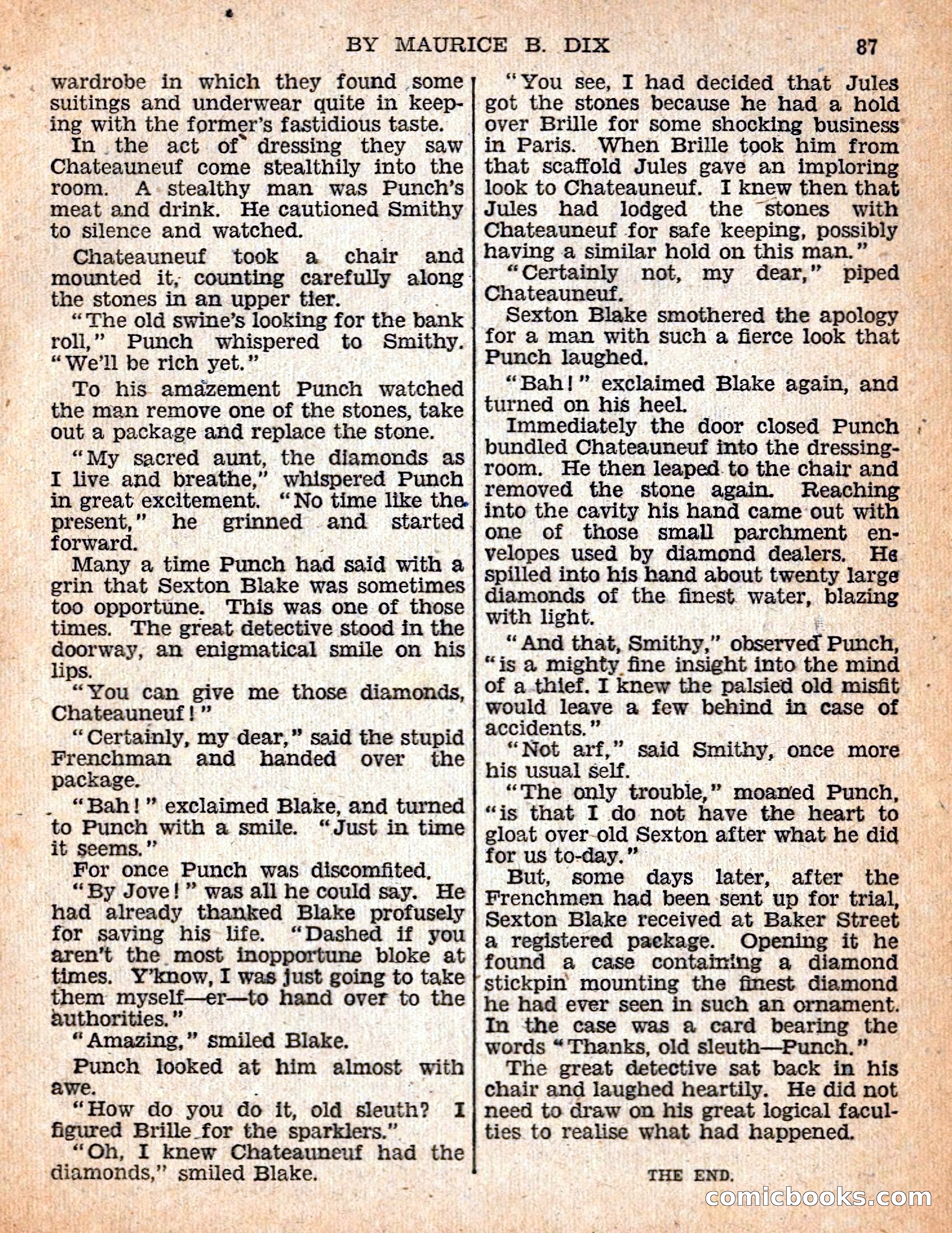 The Sexton Blake Library #54: The Affair of the Smuggled Millions — page 89 of 100