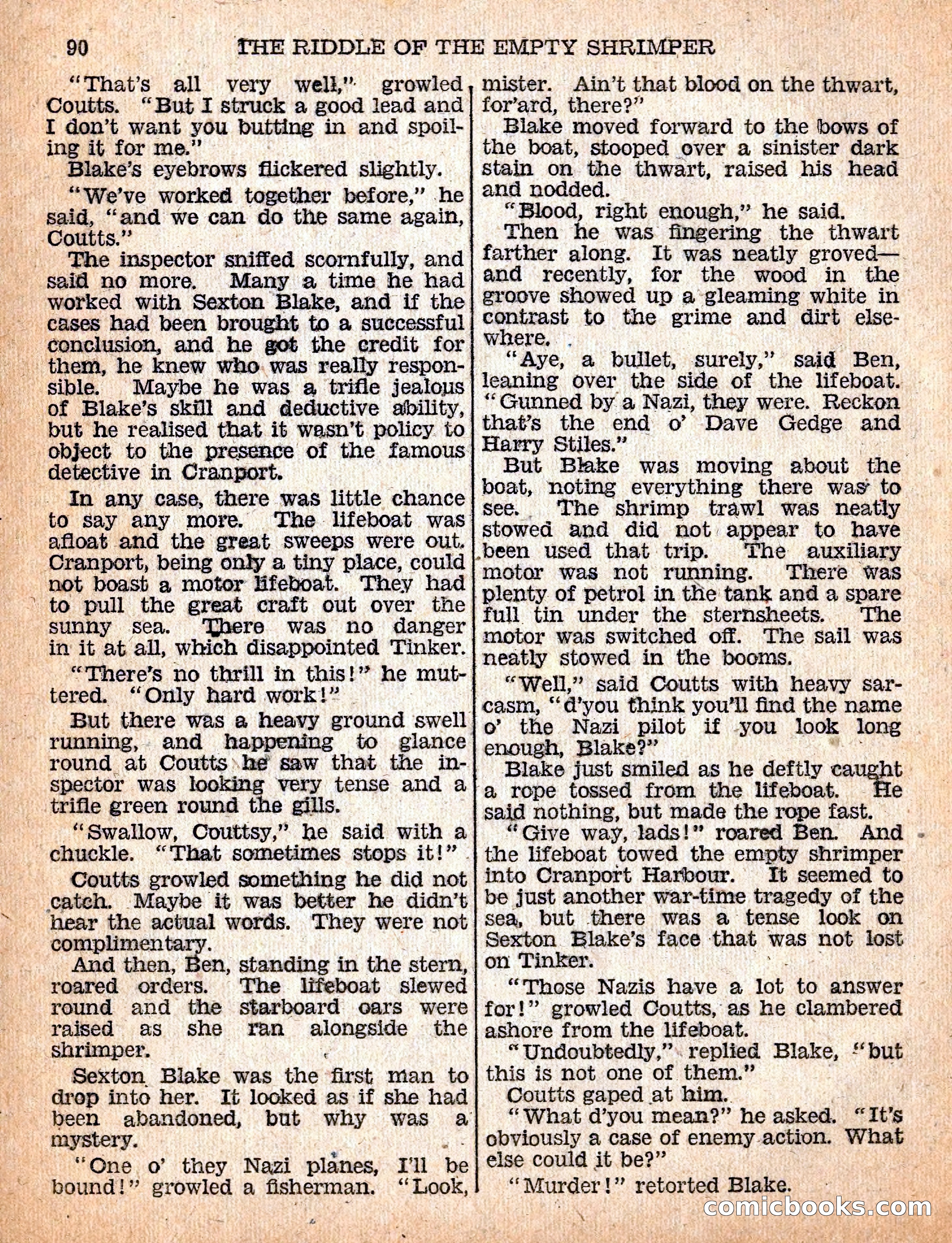 The Sexton Blake Library #54: The Affair of the Smuggled Millions — page 92 of 100