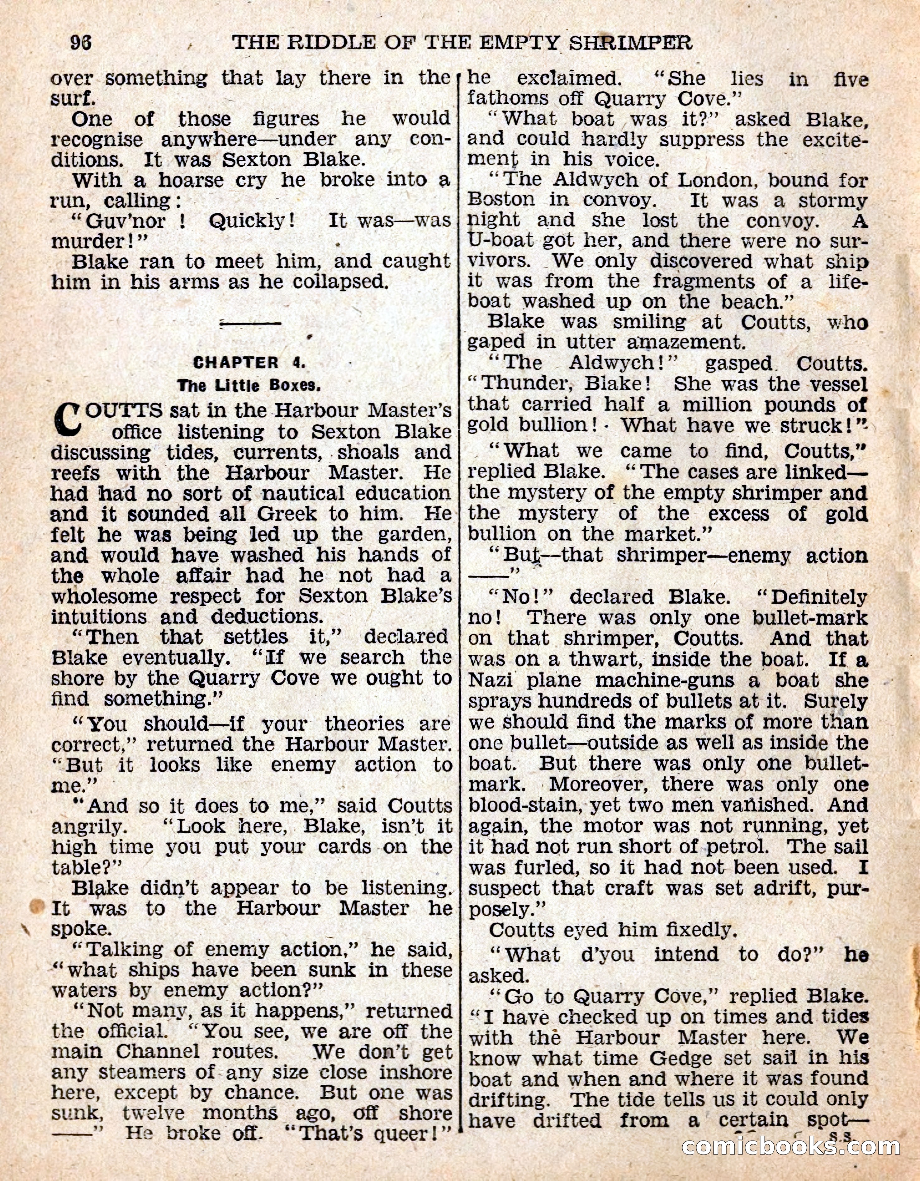 The Sexton Blake Library #54: The Affair of the Smuggled Millions — page 98 of 100
