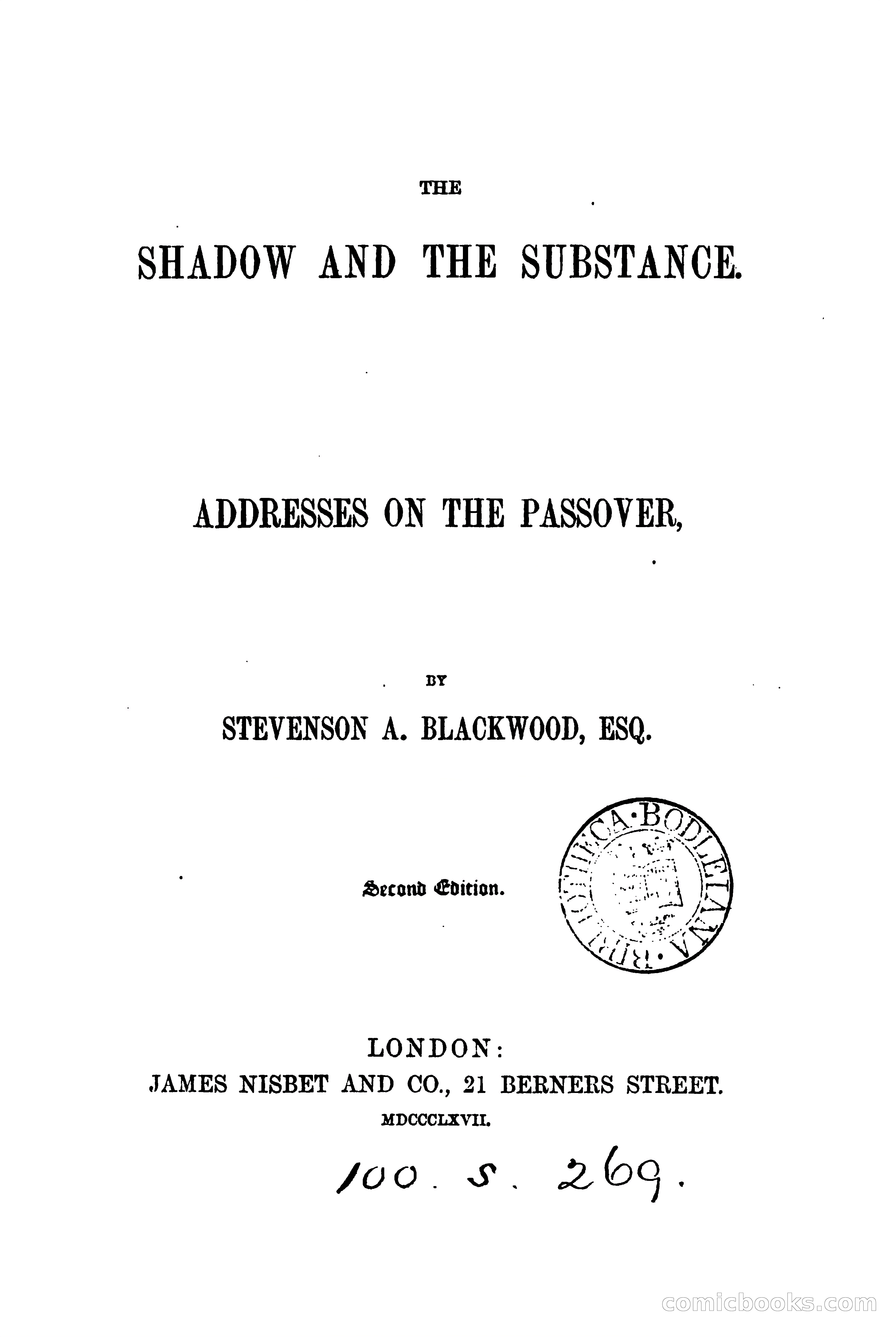 The Shadow and the Substance: Addresses on the Passover — page 6 of 224
