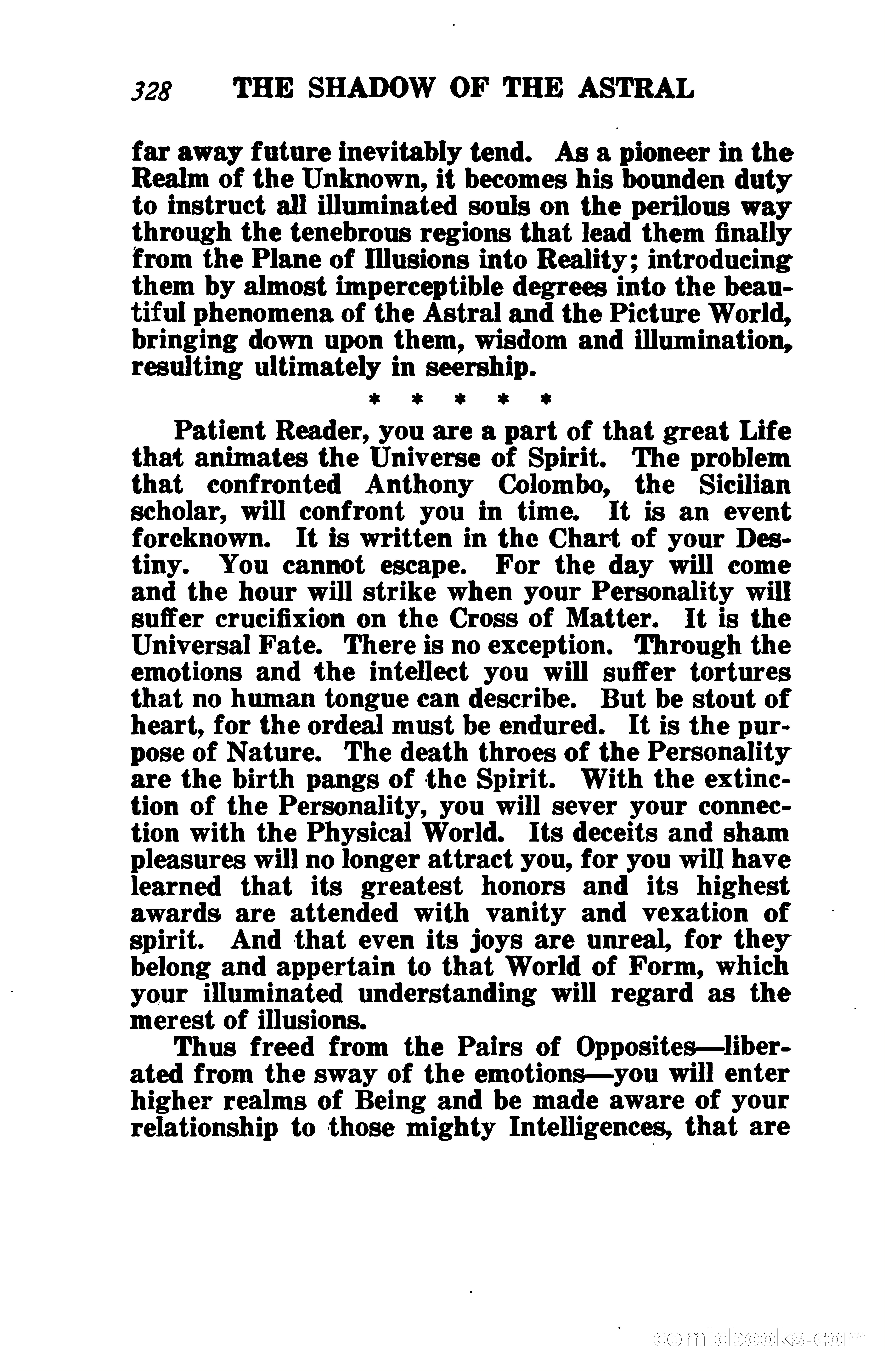 The Shadow of the Astral: A Mystic Narrative — page 335 of 344