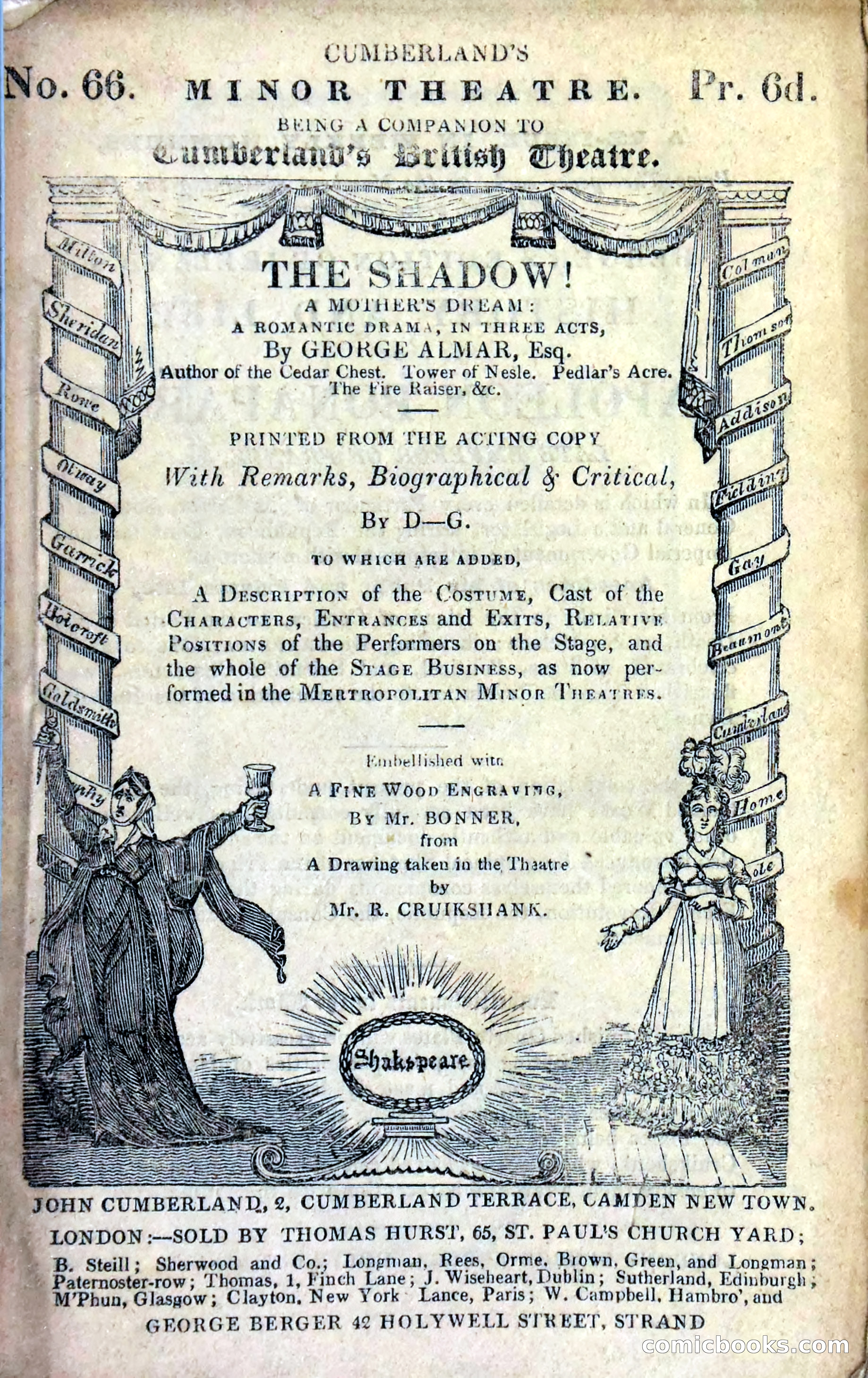 The Shadow! A Mother's Dream — Cumberland's Minor Theatre No. 66 (1835)