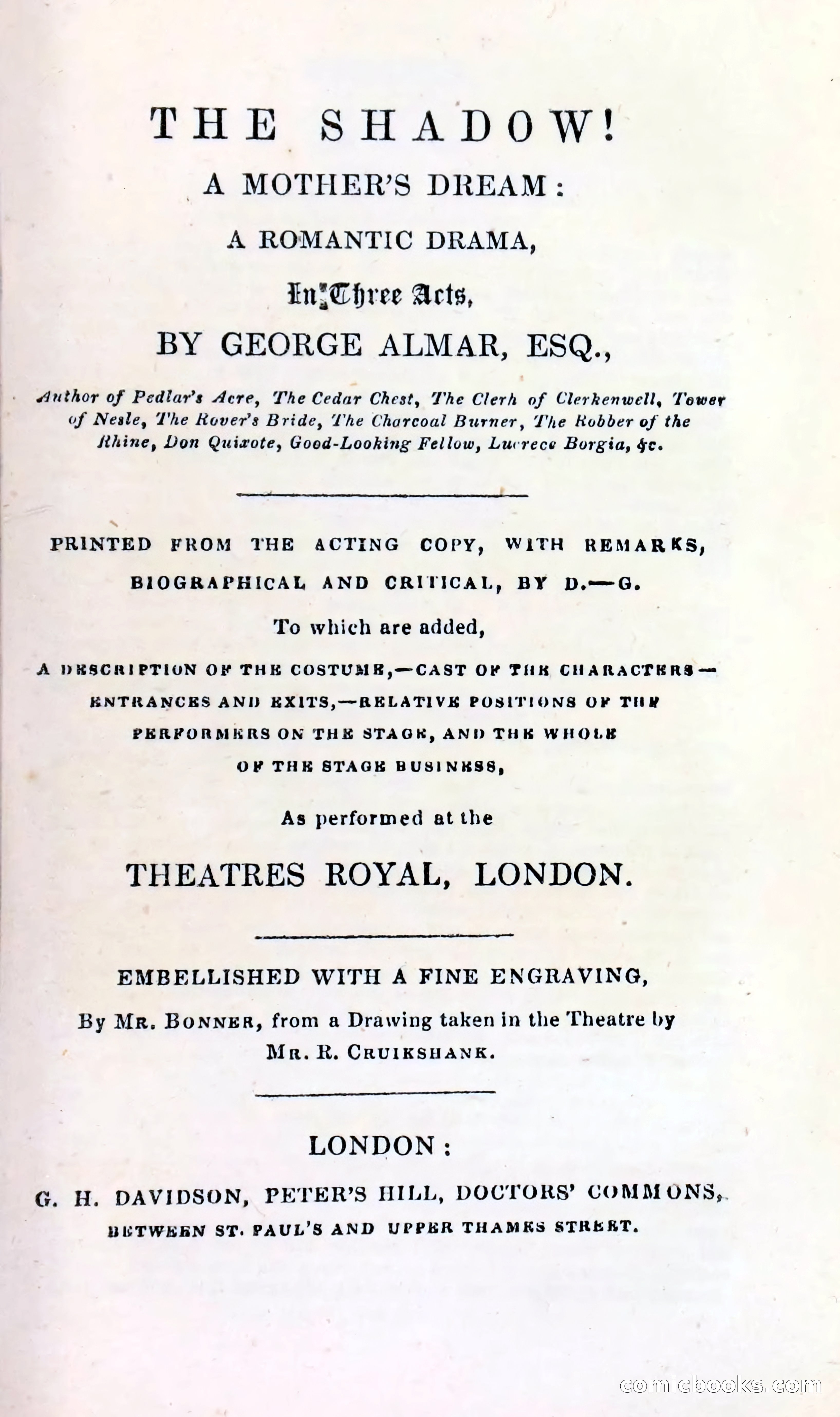 The Shadow! A Mother's Dream — Cumberland's Minor Theatre No. 66 (1835) — page 5 of 62