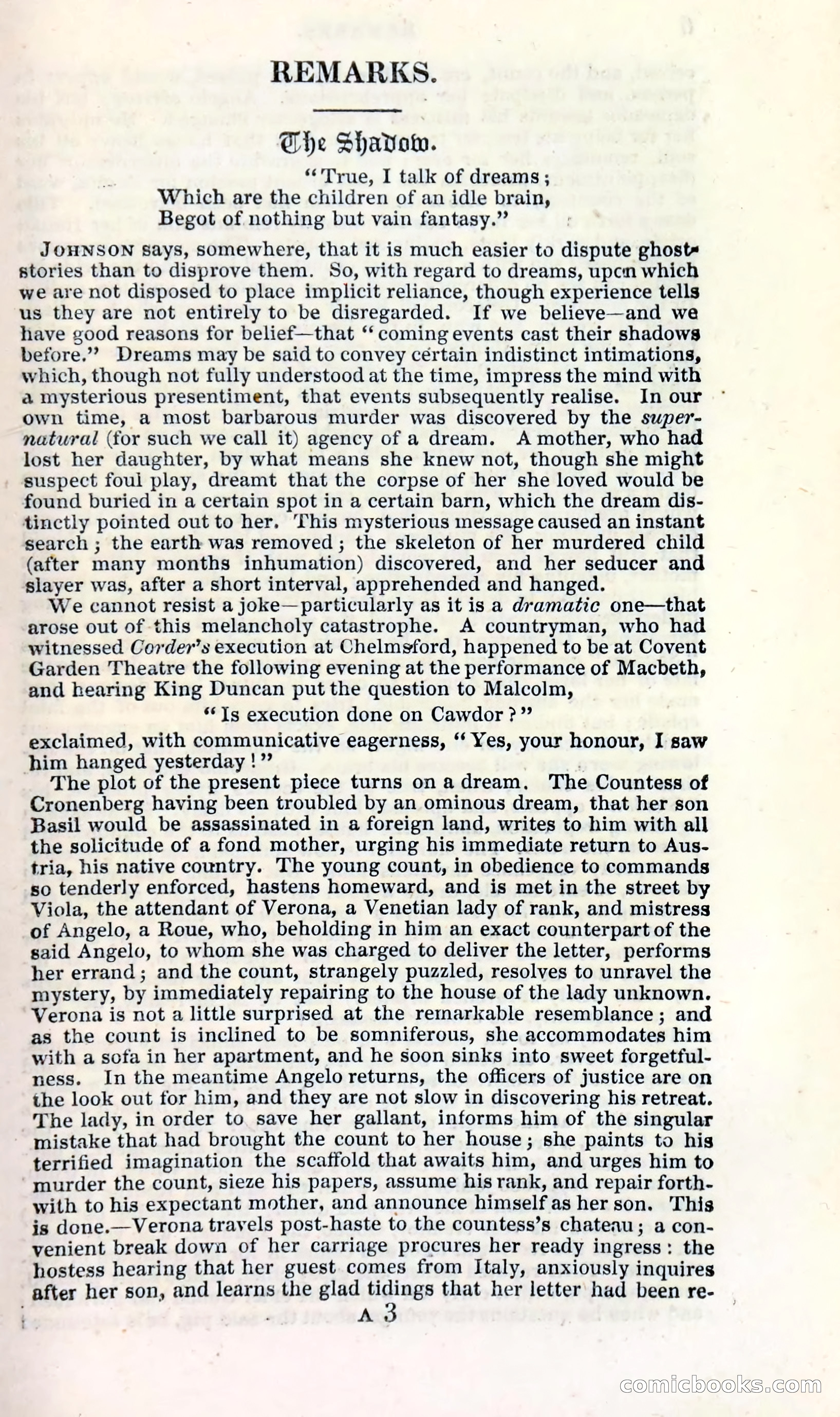 The Shadow! A Mother's Dream — Cumberland's Minor Theatre No. 66 (1835) — page 7 of 62