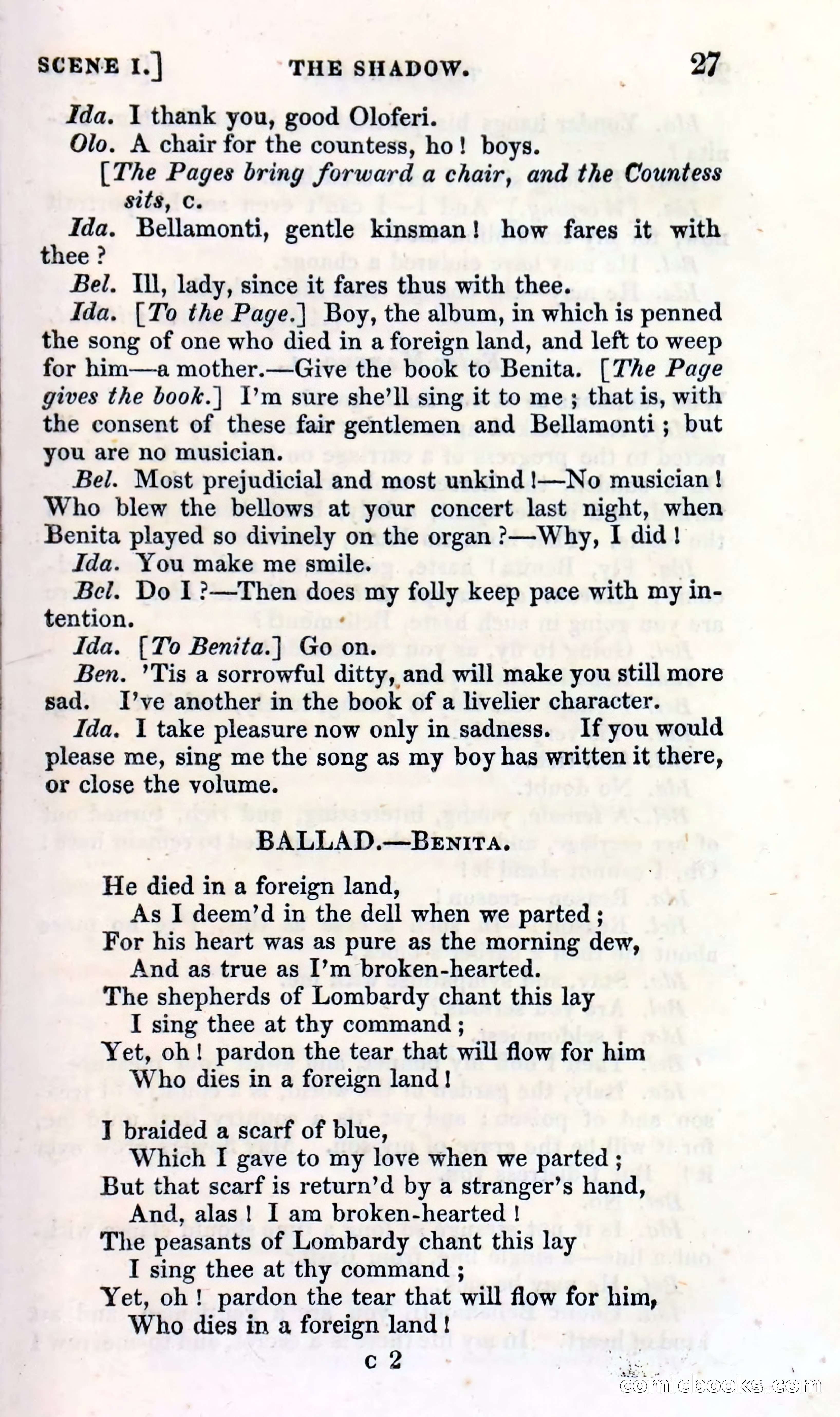 The Shadow! A Mother's Dream — Cumberland's Minor Theatre No. 66 (1835) — page 29 of 62