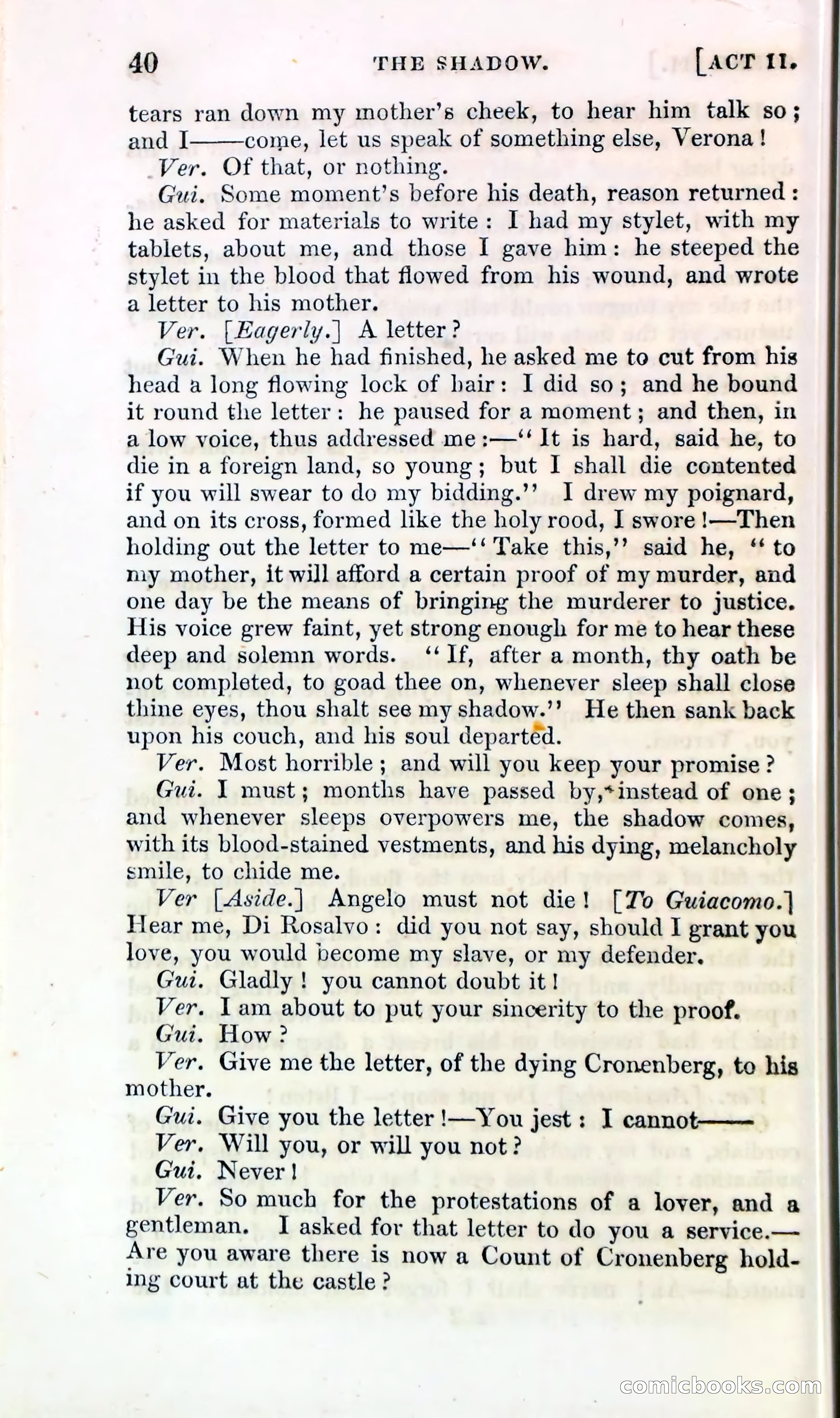 The Shadow! A Mother's Dream — Cumberland's Minor Theatre No. 66 (1835) — page 42 of 62