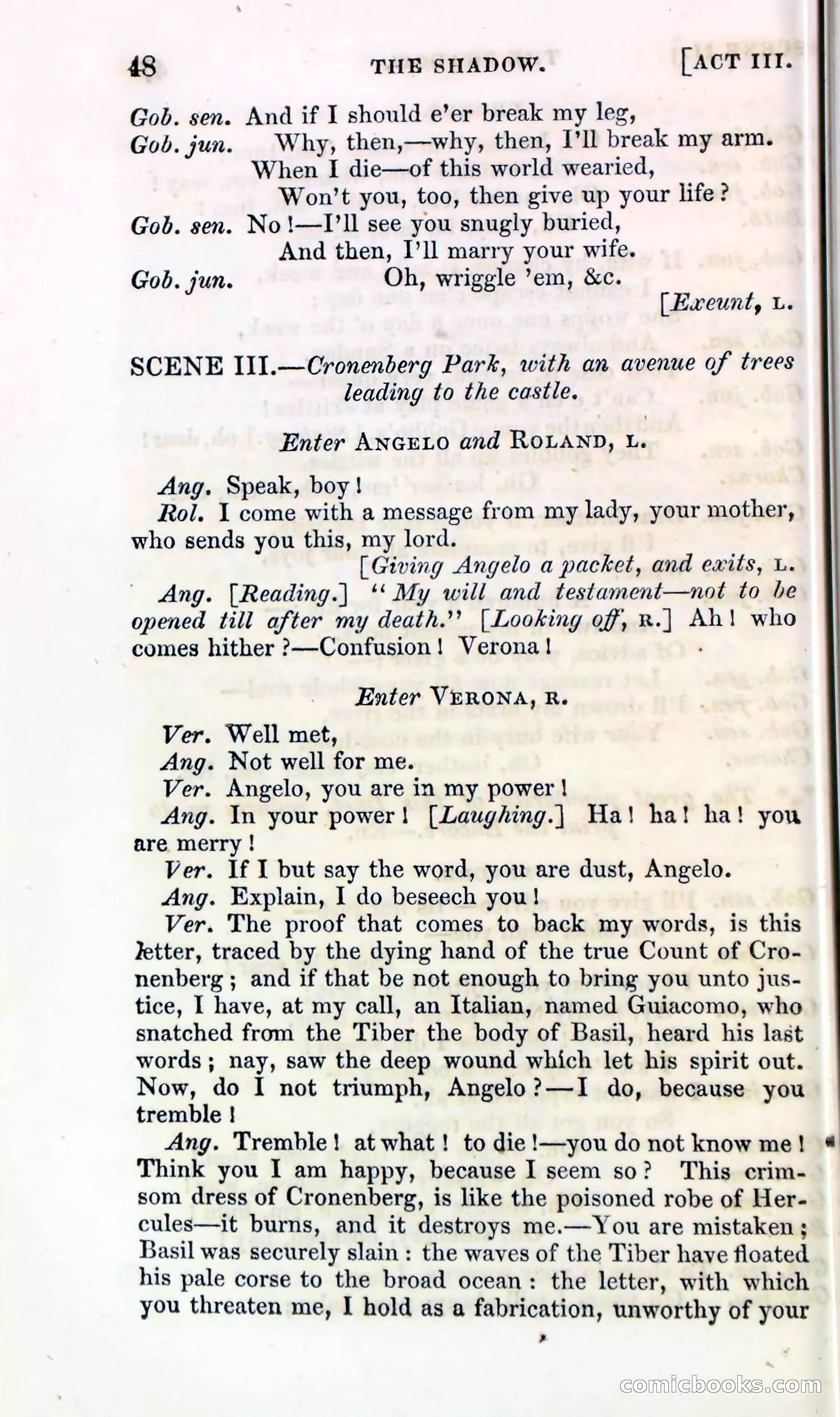 The Shadow! A Mother's Dream — Cumberland's Minor Theatre No. 66 (1835) — page 50 of 62