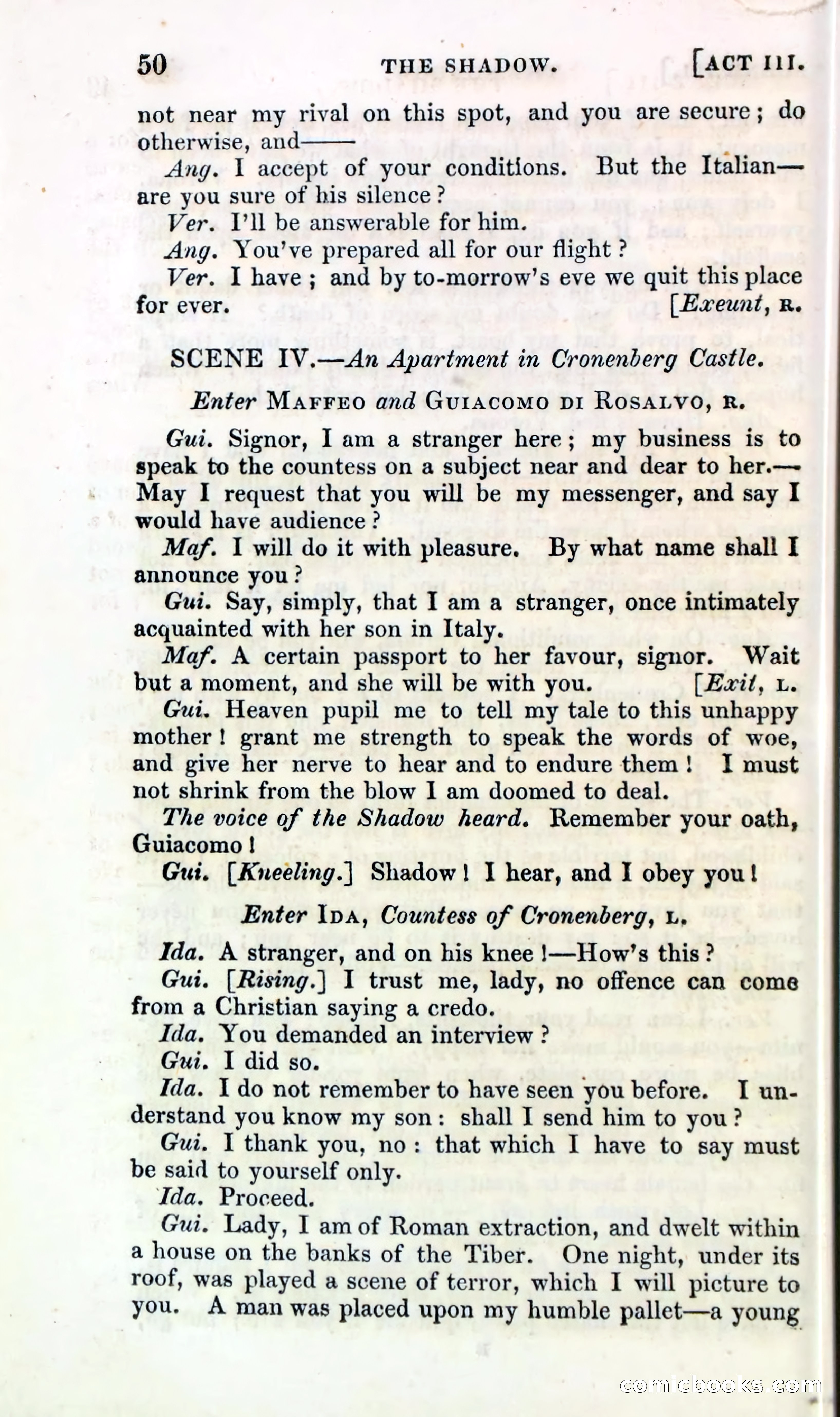 The Shadow! A Mother's Dream — Cumberland's Minor Theatre No. 66 (1835) — page 52 of 62