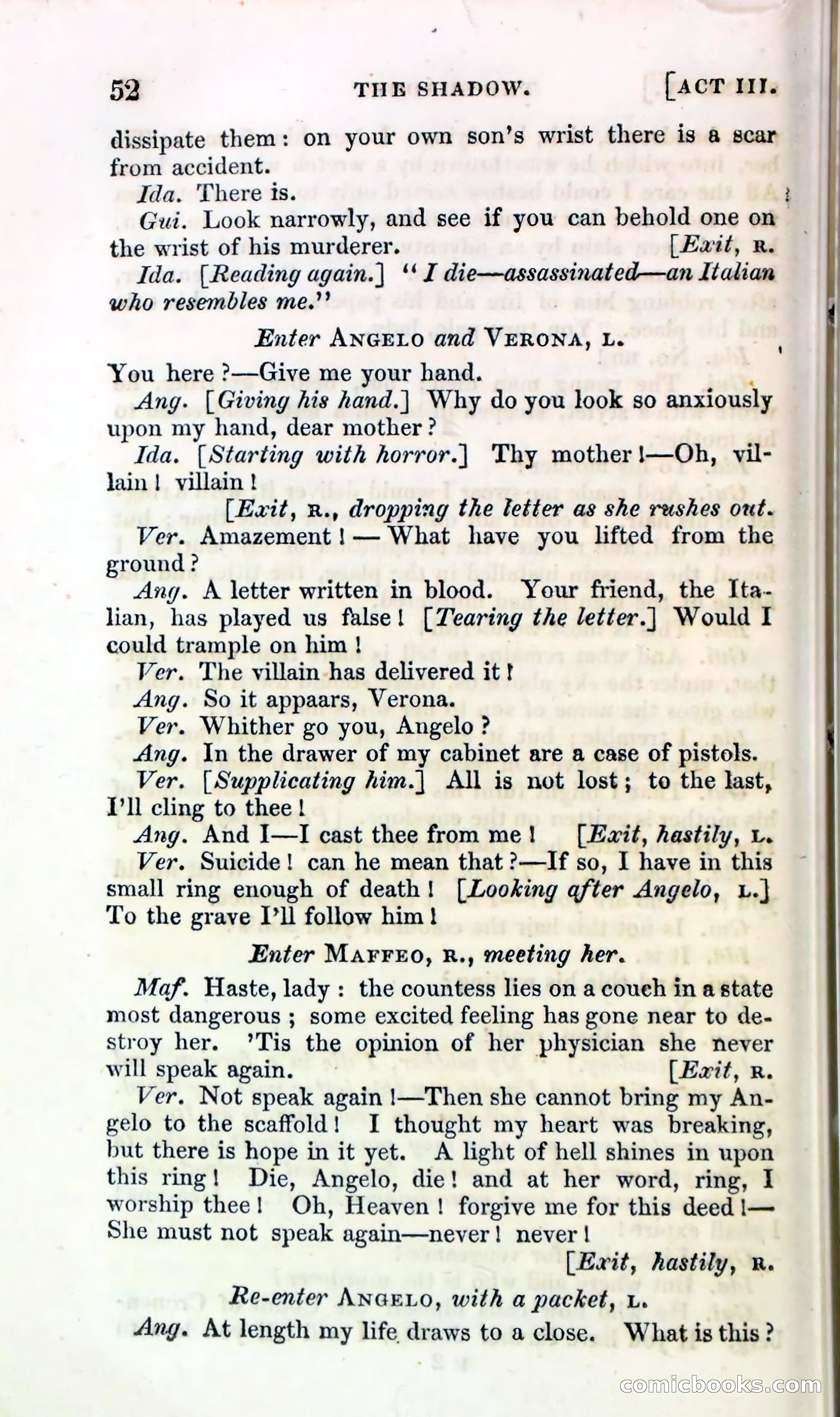 The Shadow! A Mother's Dream — Cumberland's Minor Theatre No. 66 (1835) — page 54 of 62
