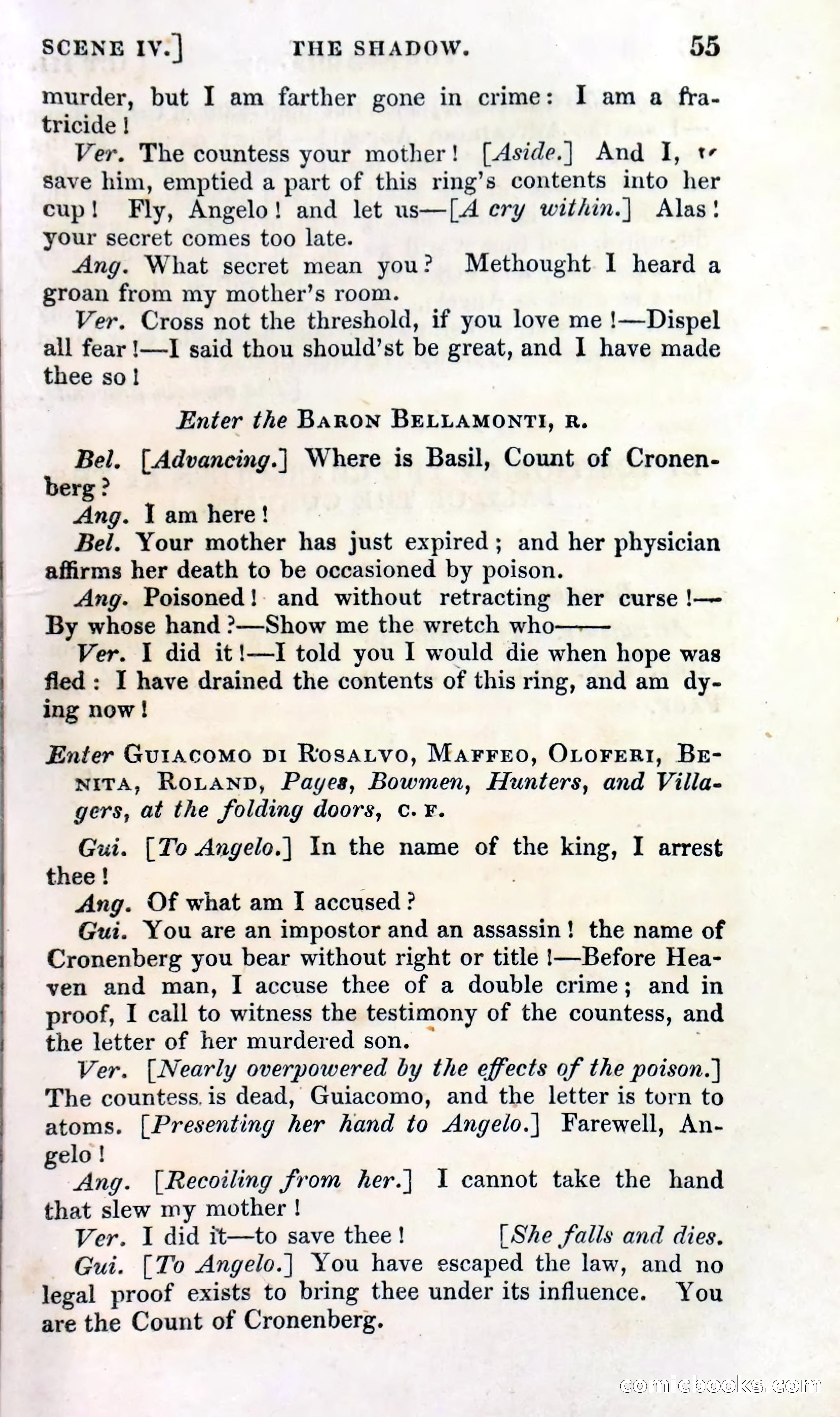 The Shadow! A Mother's Dream — Cumberland's Minor Theatre No. 66 (1835) — page 57 of 62