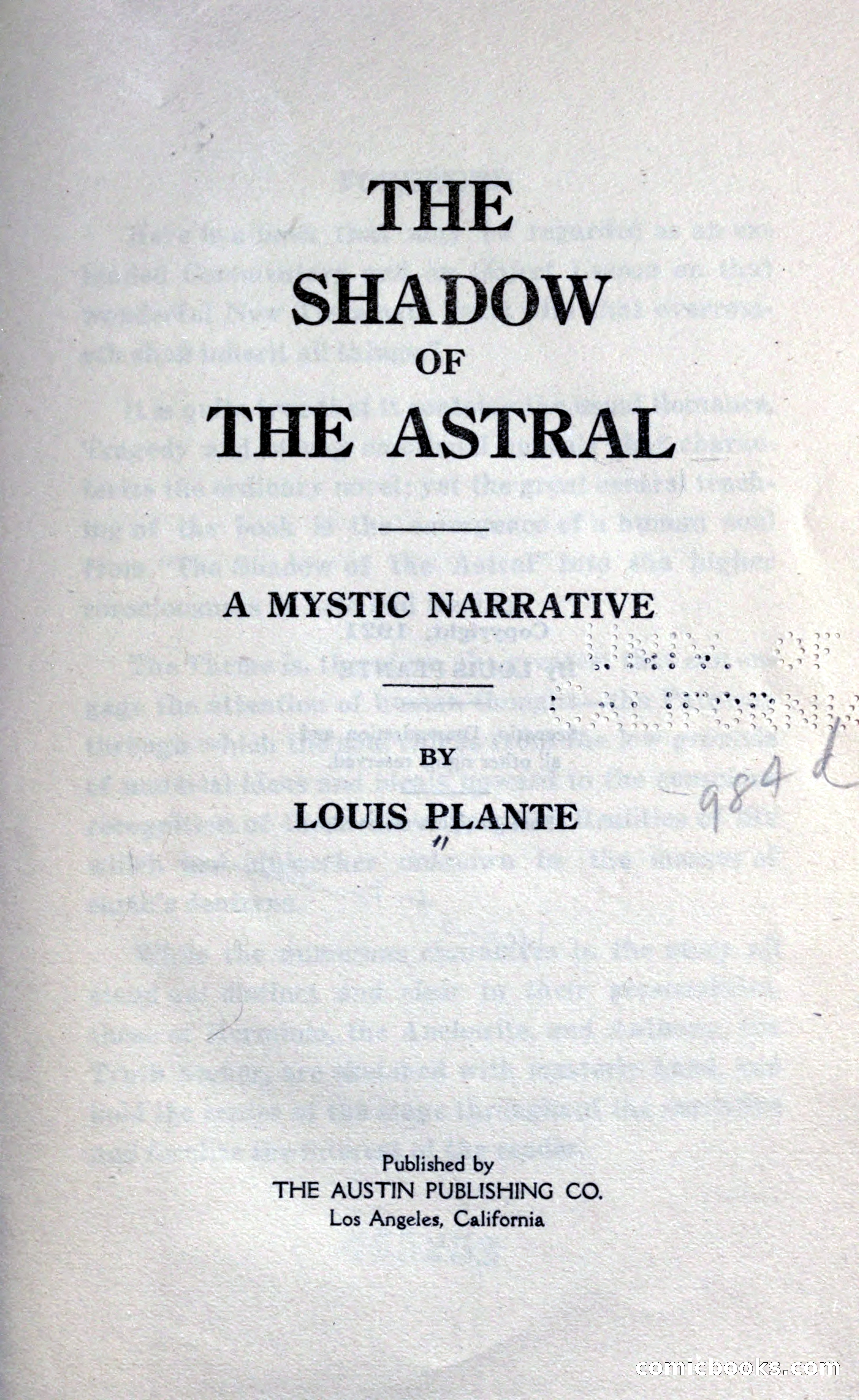 The Shadow of the Astral: A Mystic Narrative — page 7 of 348
