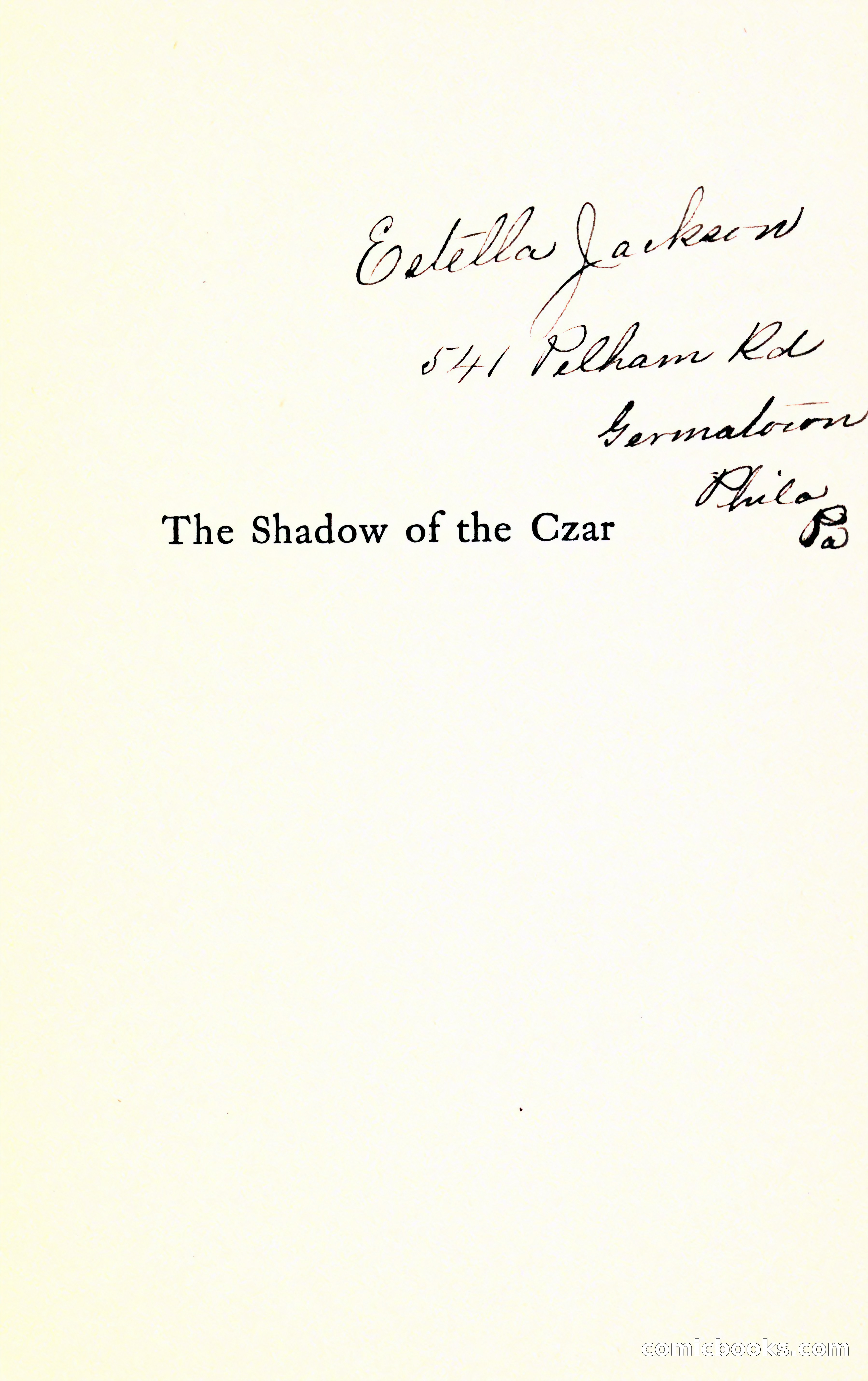 The Shadow of the Czar — page 5 of 400