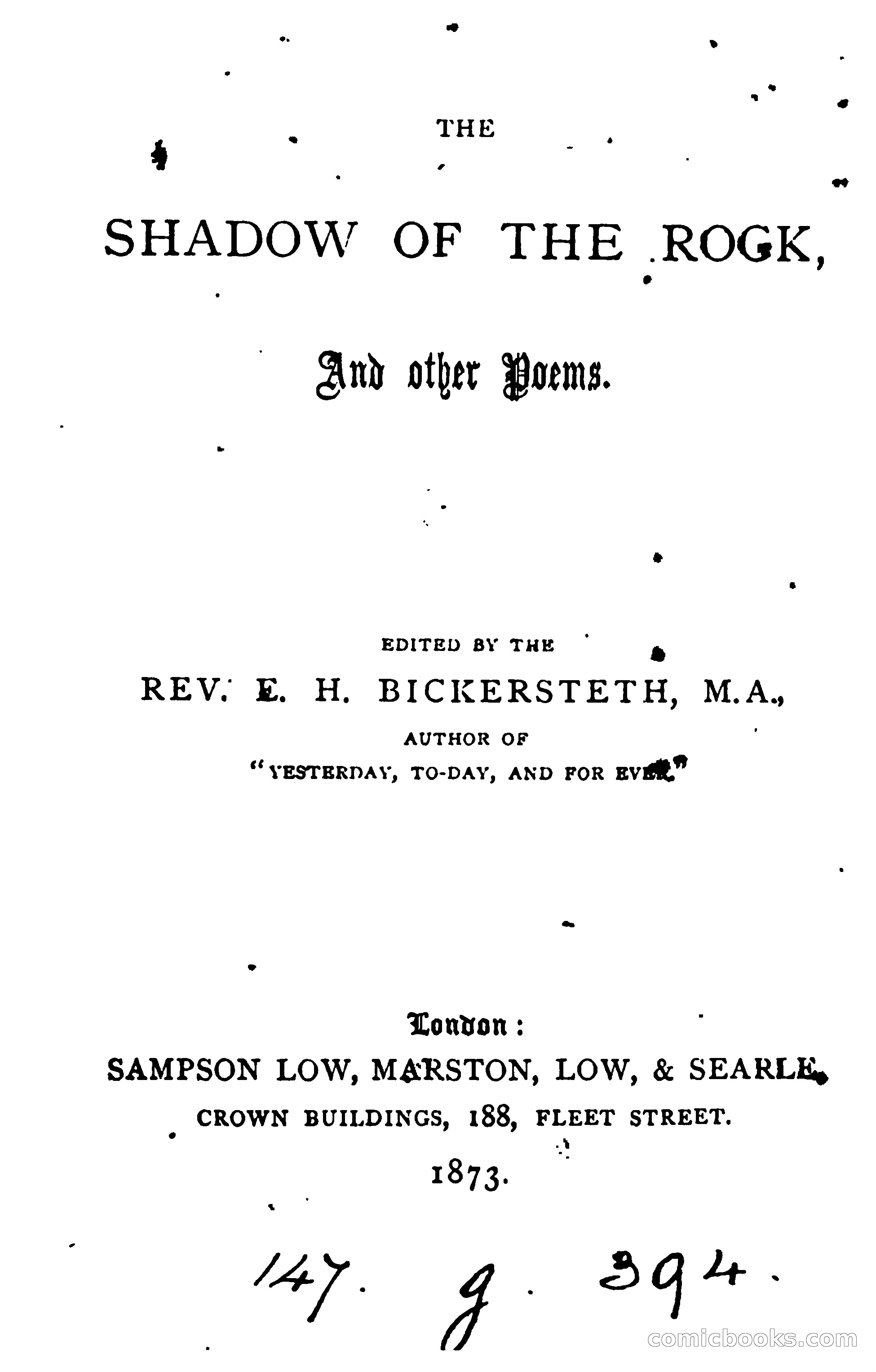 The Shadow of the Rock, and Other Poems — page 8 of 251
