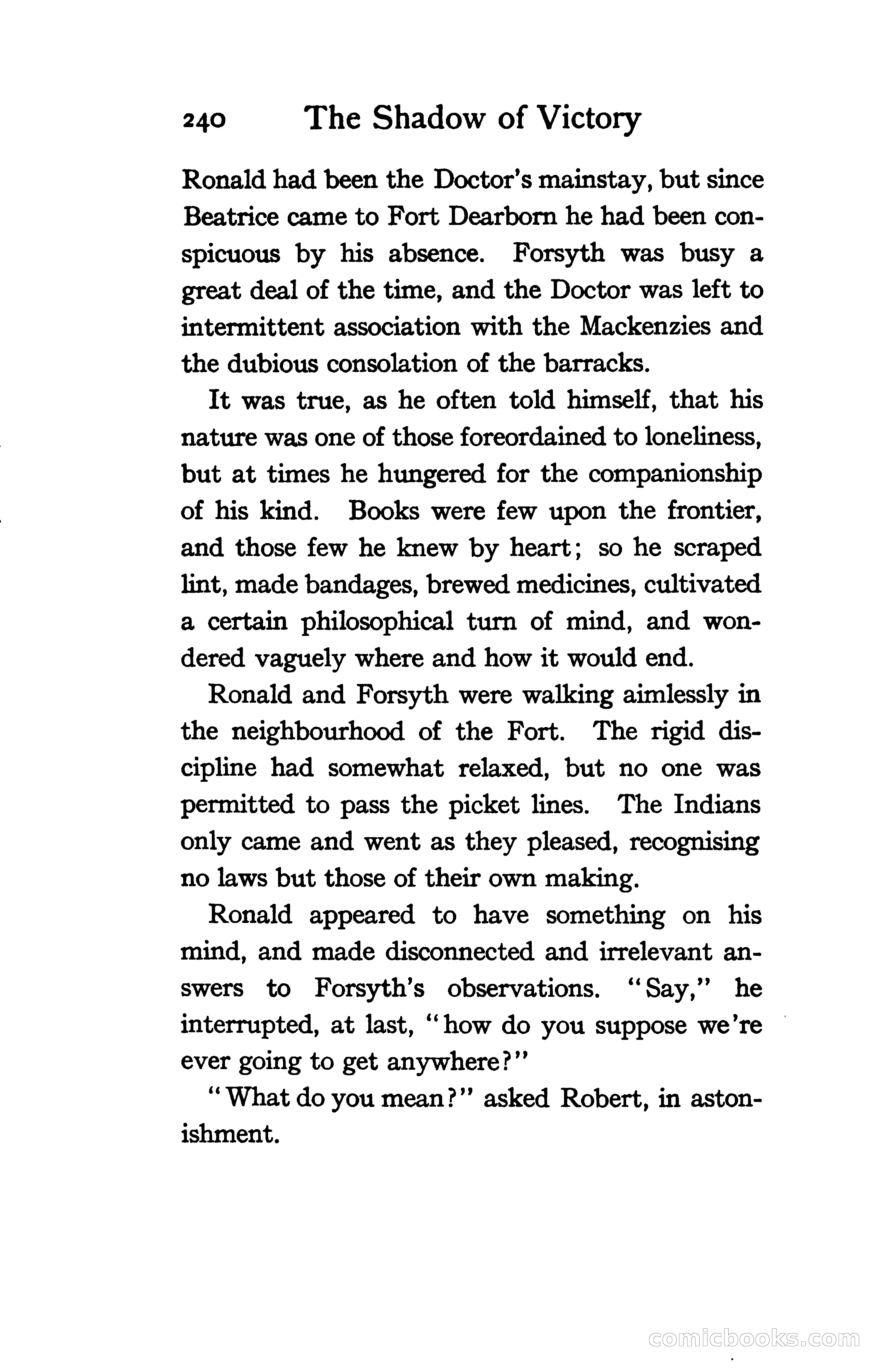 The Shadow of Victory: A Romance of Fort Dearborn — page 259 of 399