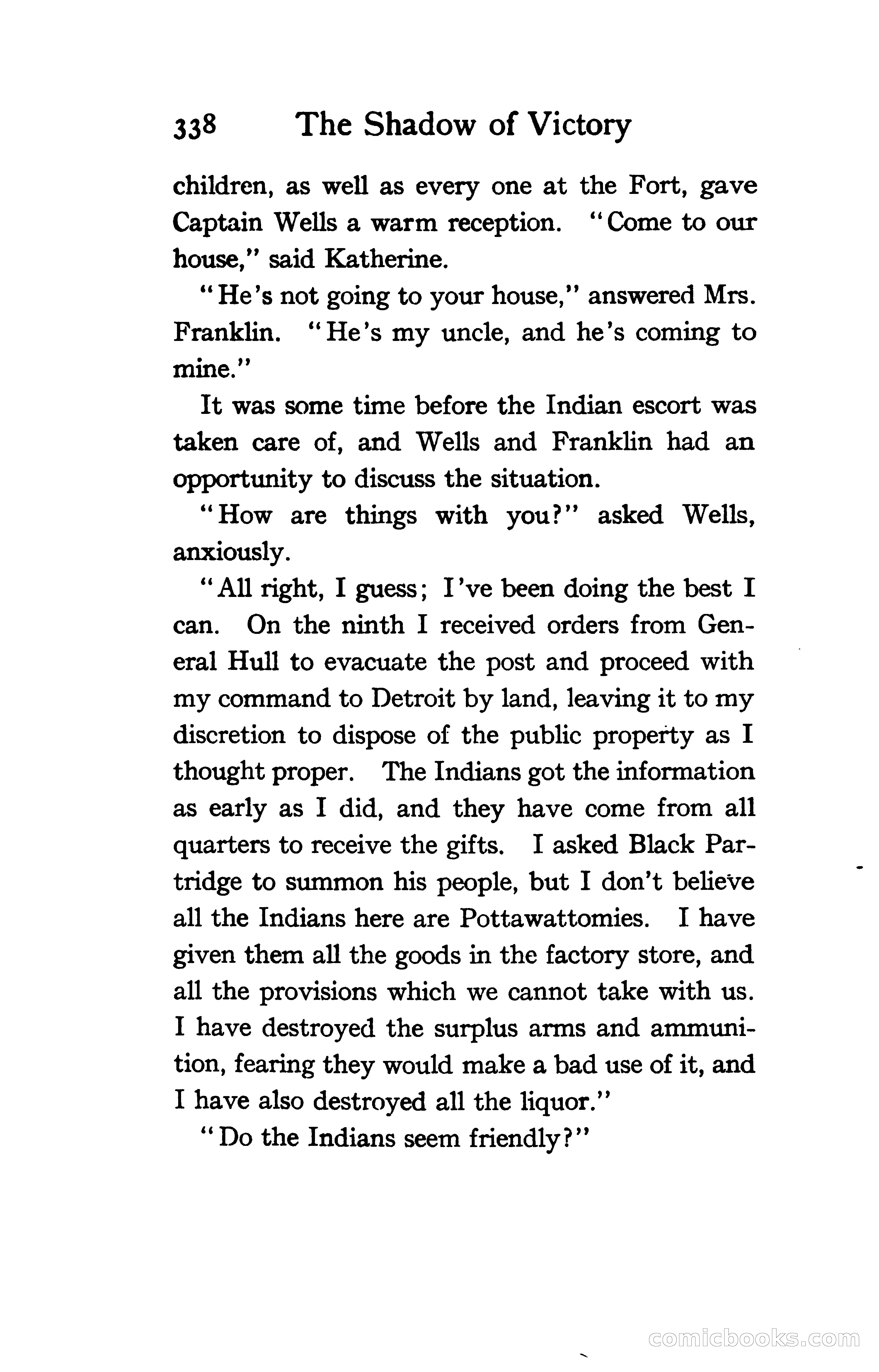The Shadow of Victory: A Romance of Fort Dearborn — page 357 of 399
