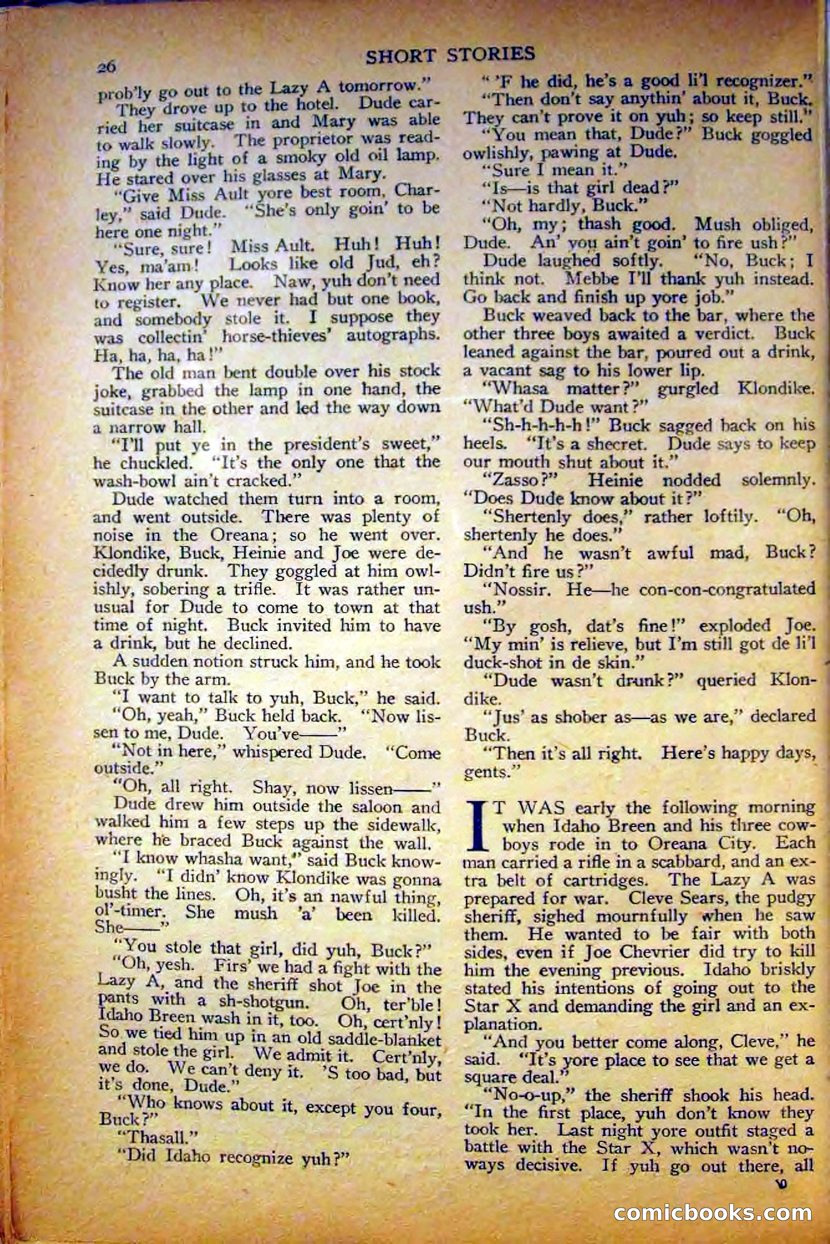 Short Stories, August 10, 1926 — page 36 of 194