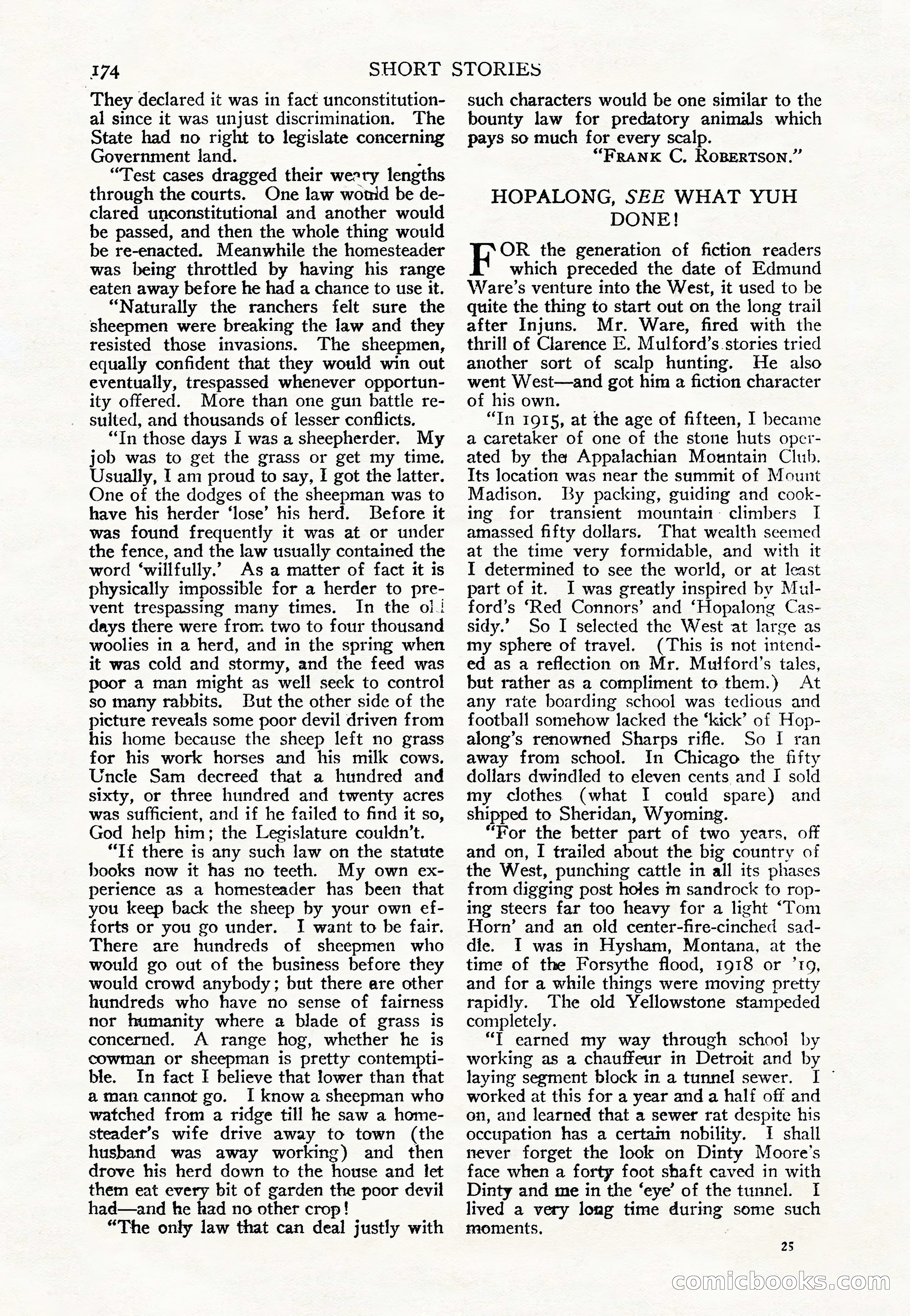Short Stories, June 25, 1925 — page 176 of 178