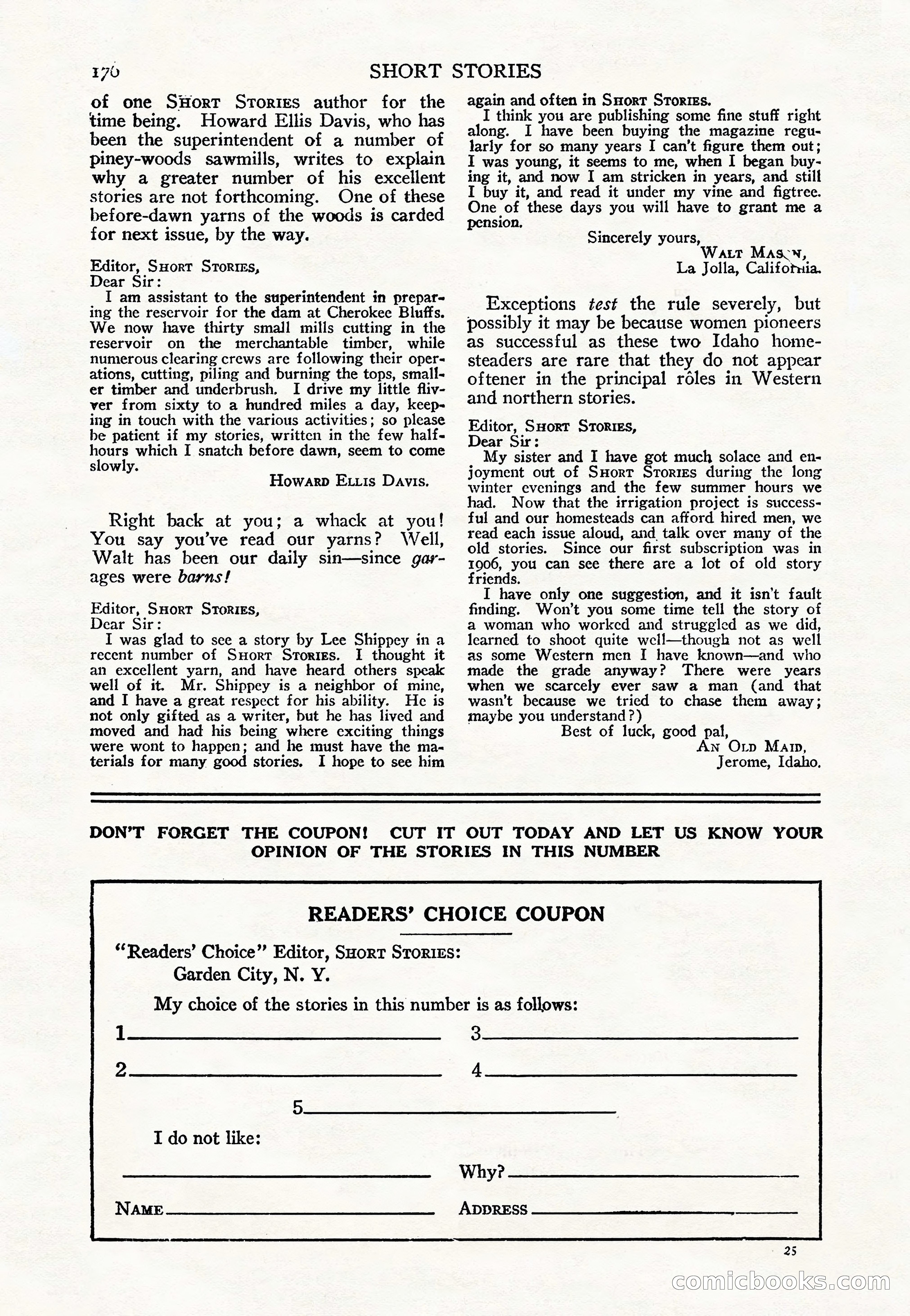 Short Stories, June 25, 1925 — page 178 of 178