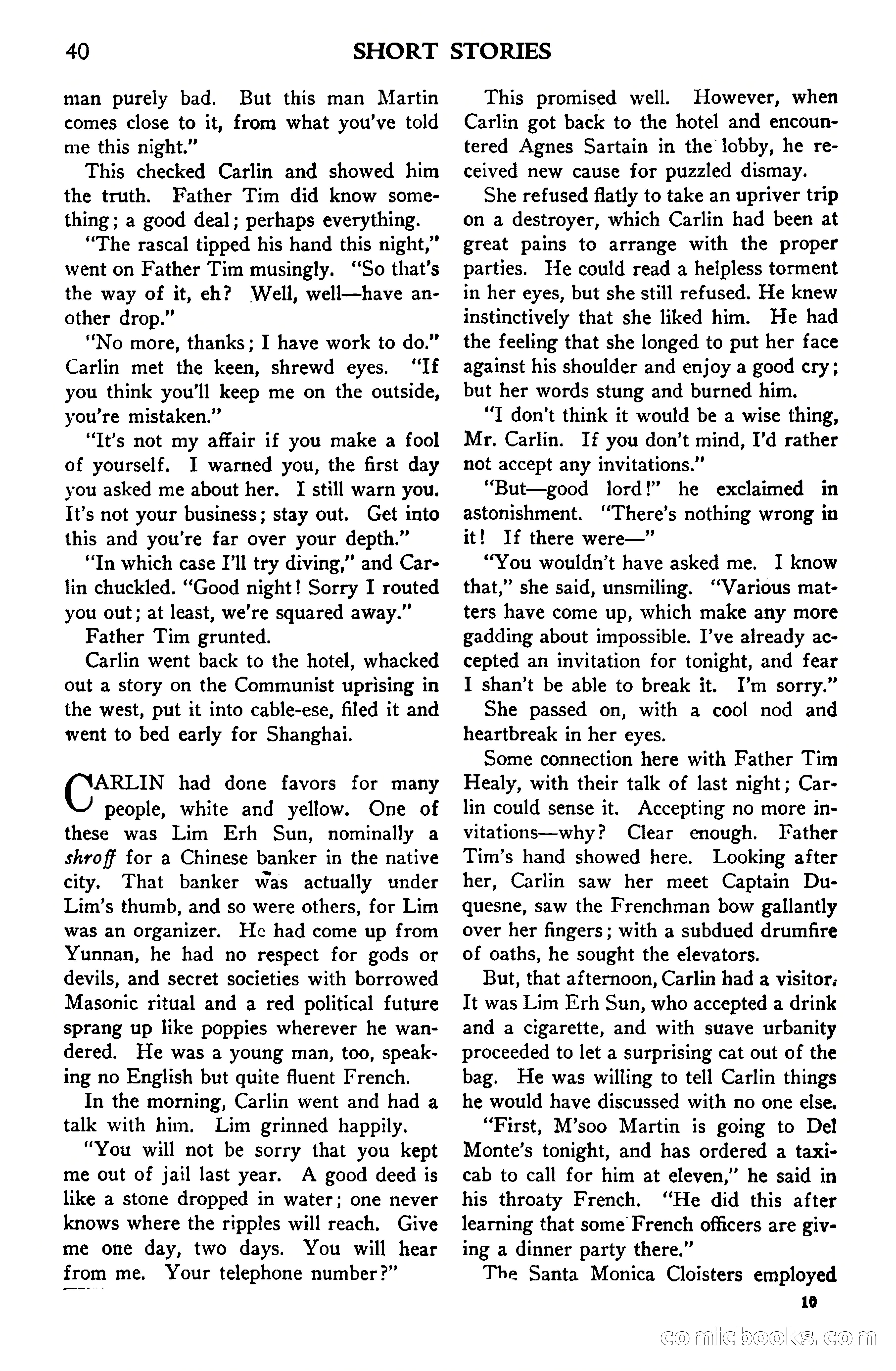 Short Stories, Vol. 159, No. 1 — page 40 of 178