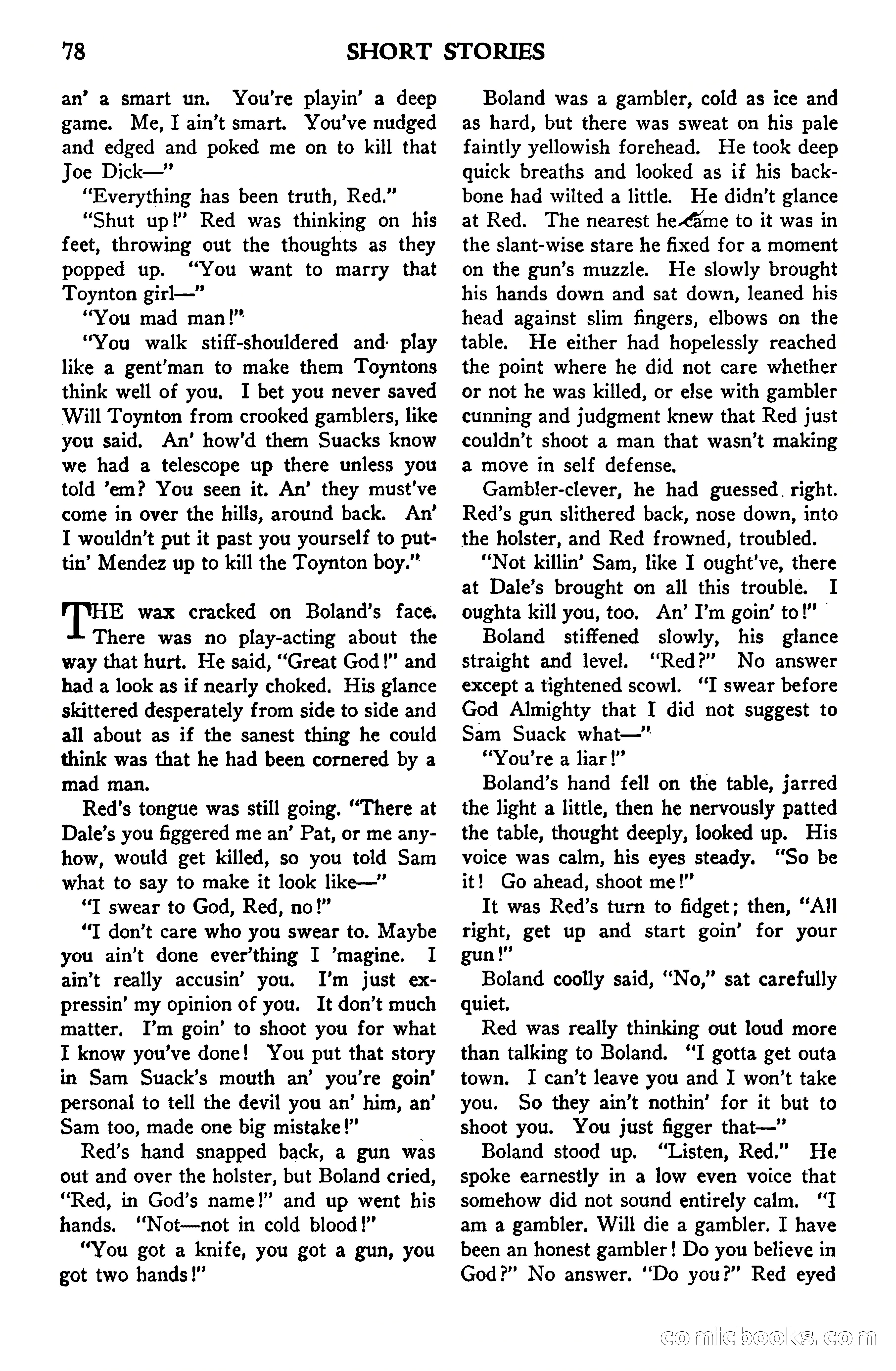 Short Stories, Vol. 159, No. 1 — page 78 of 178