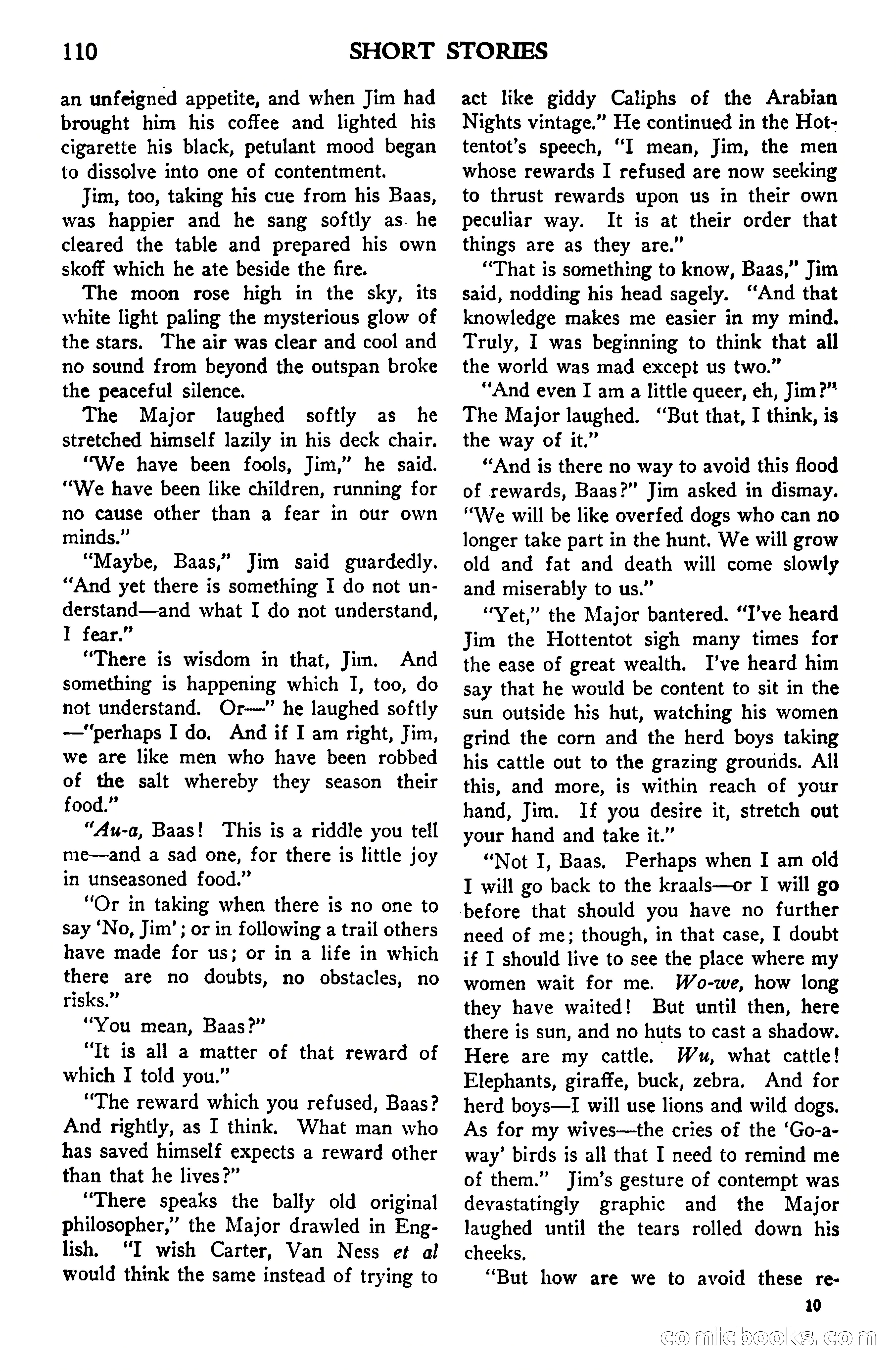Short Stories, Vol. 159, No. 1 — page 110 of 178