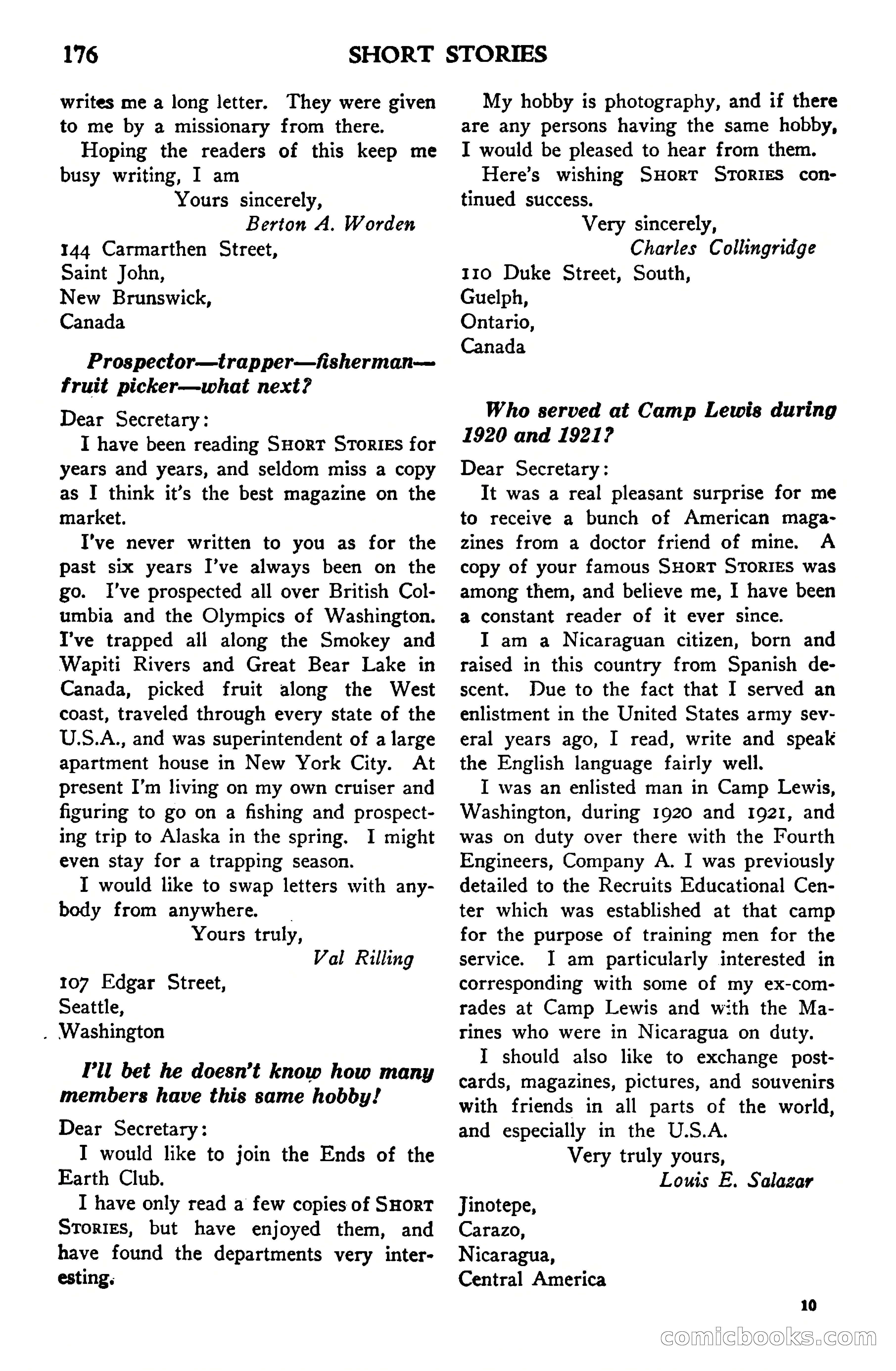 Short Stories, Vol. 159, No. 1 — page 176 of 178