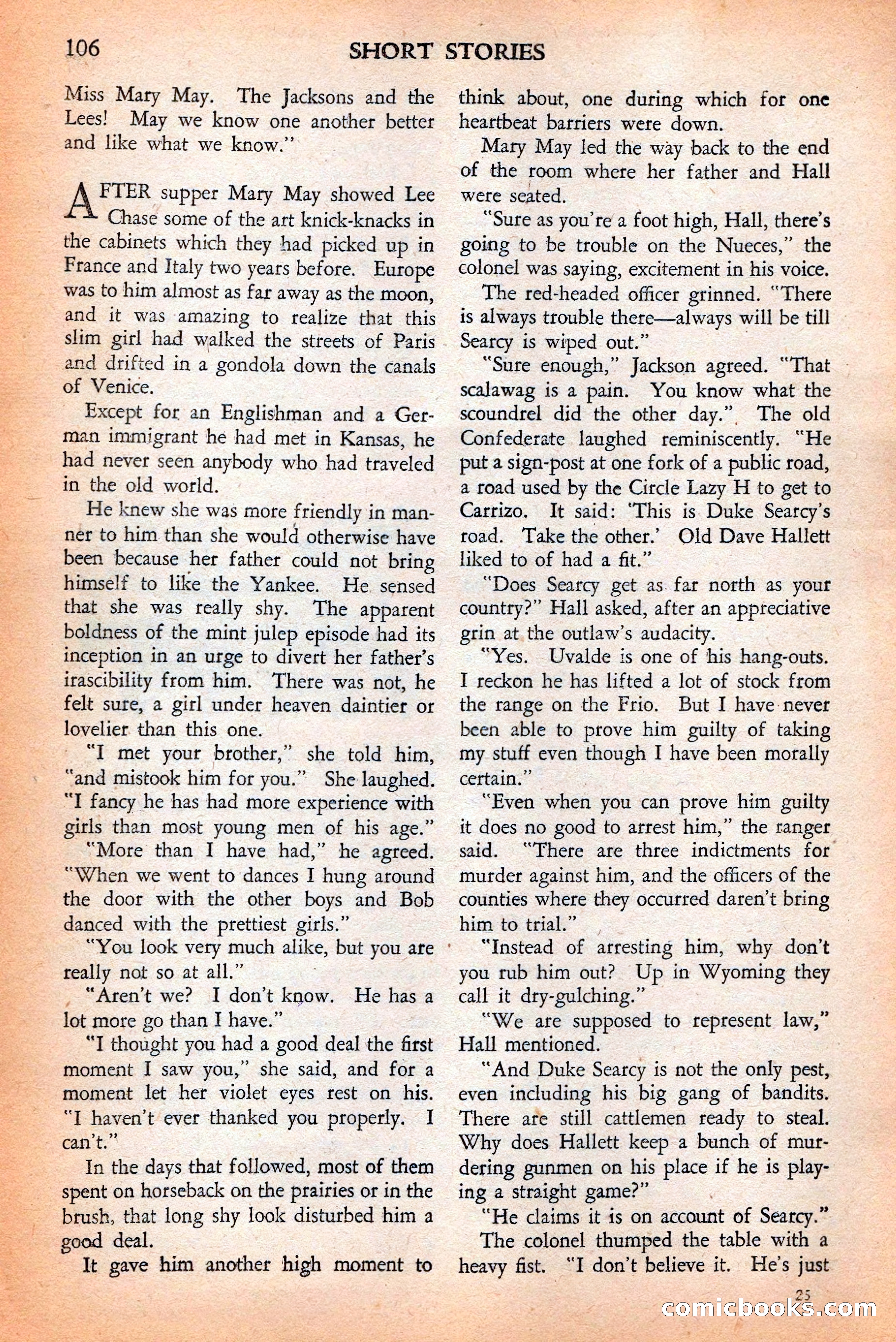 Short Stories, May 25, 1942 — page 108 of 180