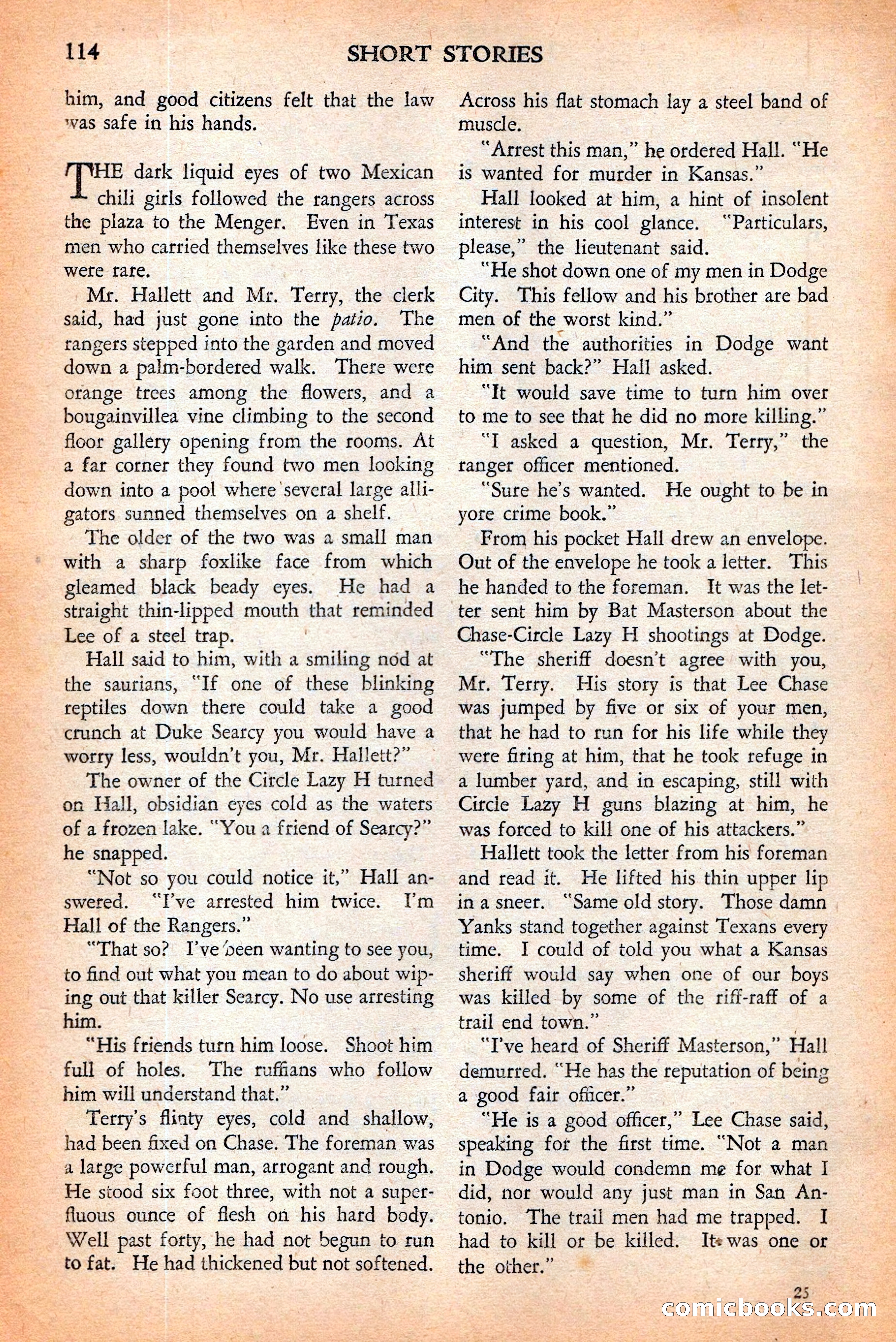 Short Stories, May 25, 1942 — page 116 of 180