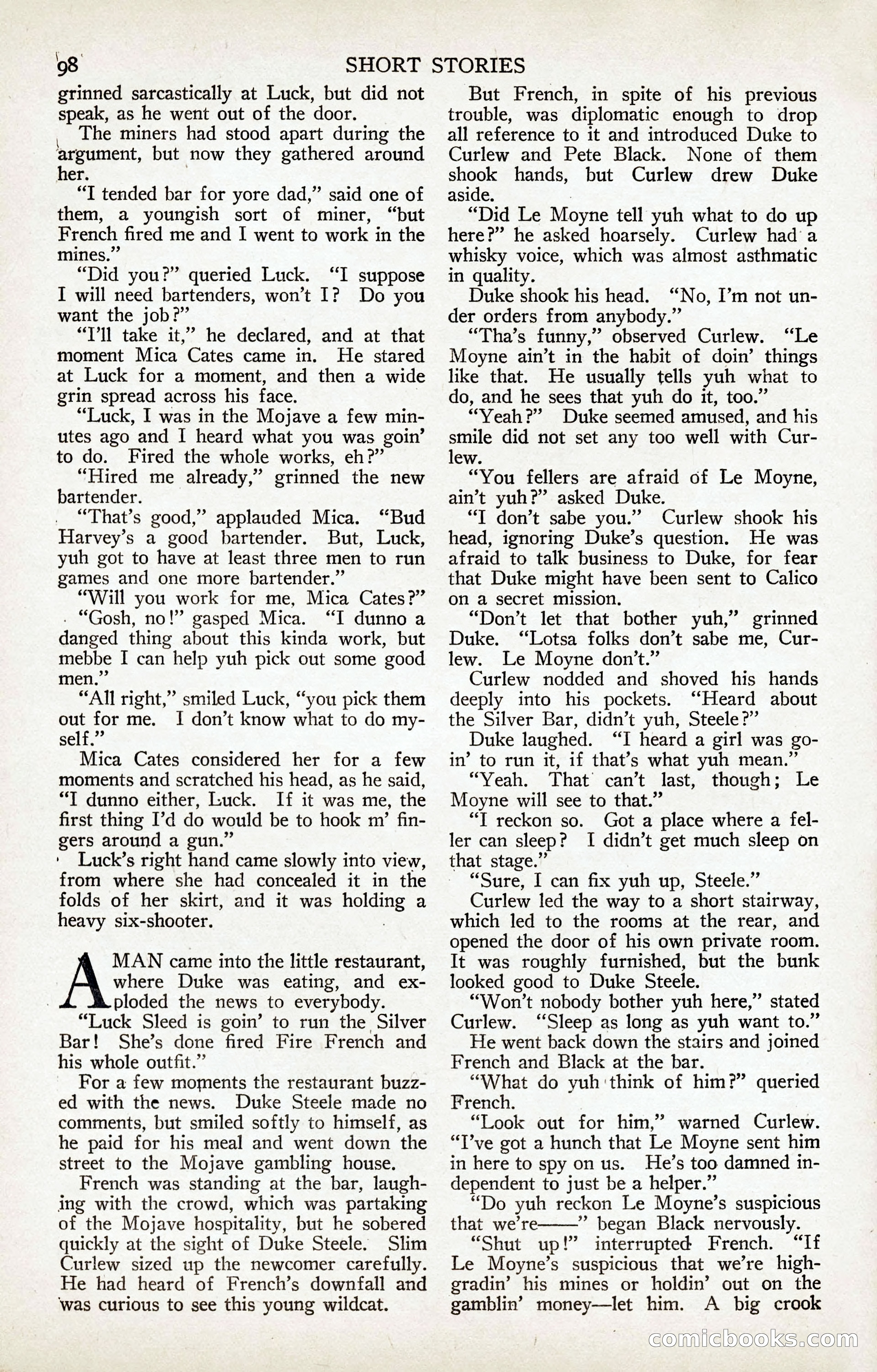 Short Stories, January 25, 1923 — page 104 of 184