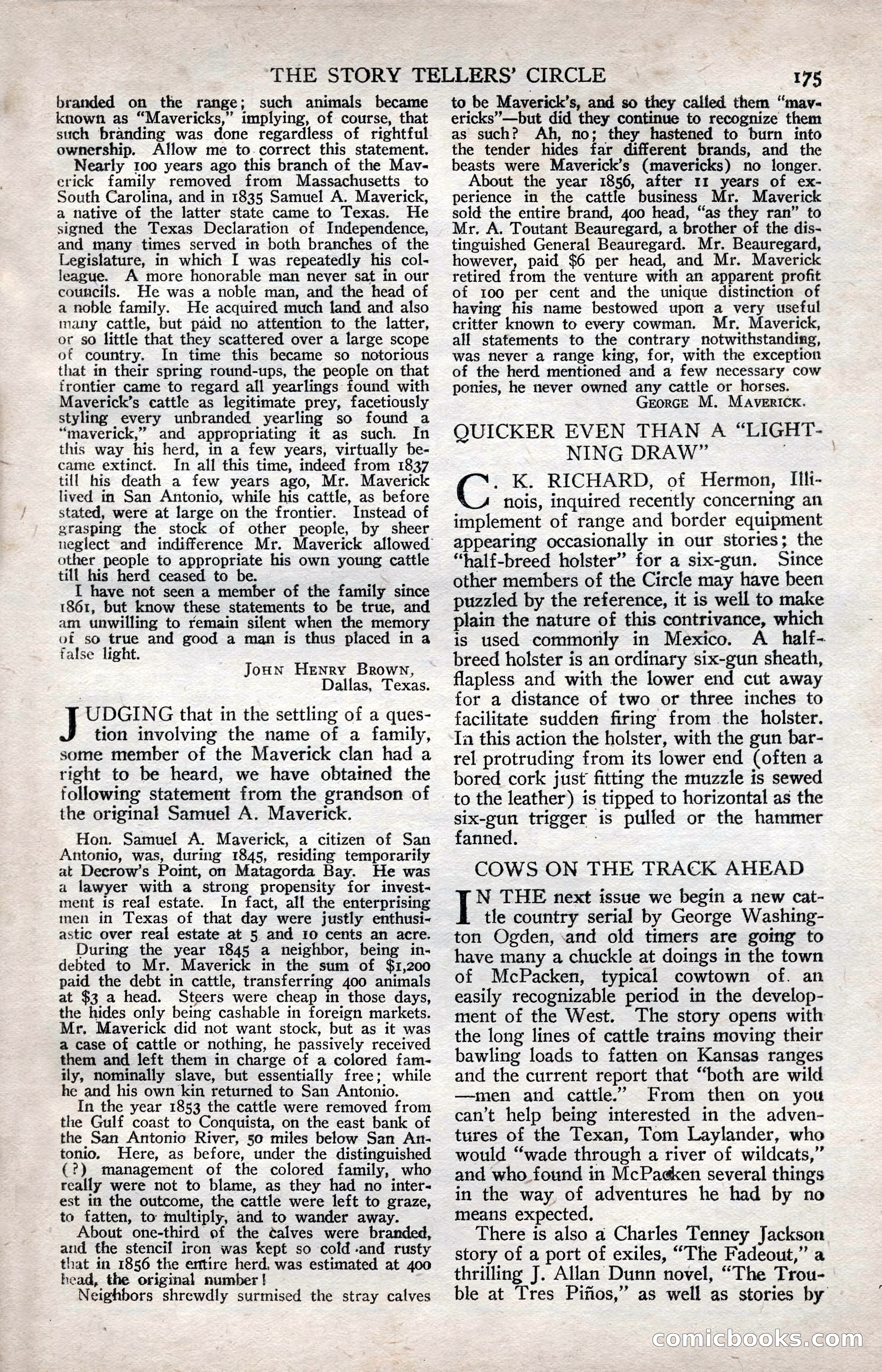 Short Stories, July 10, 1924 — page 185 of 196