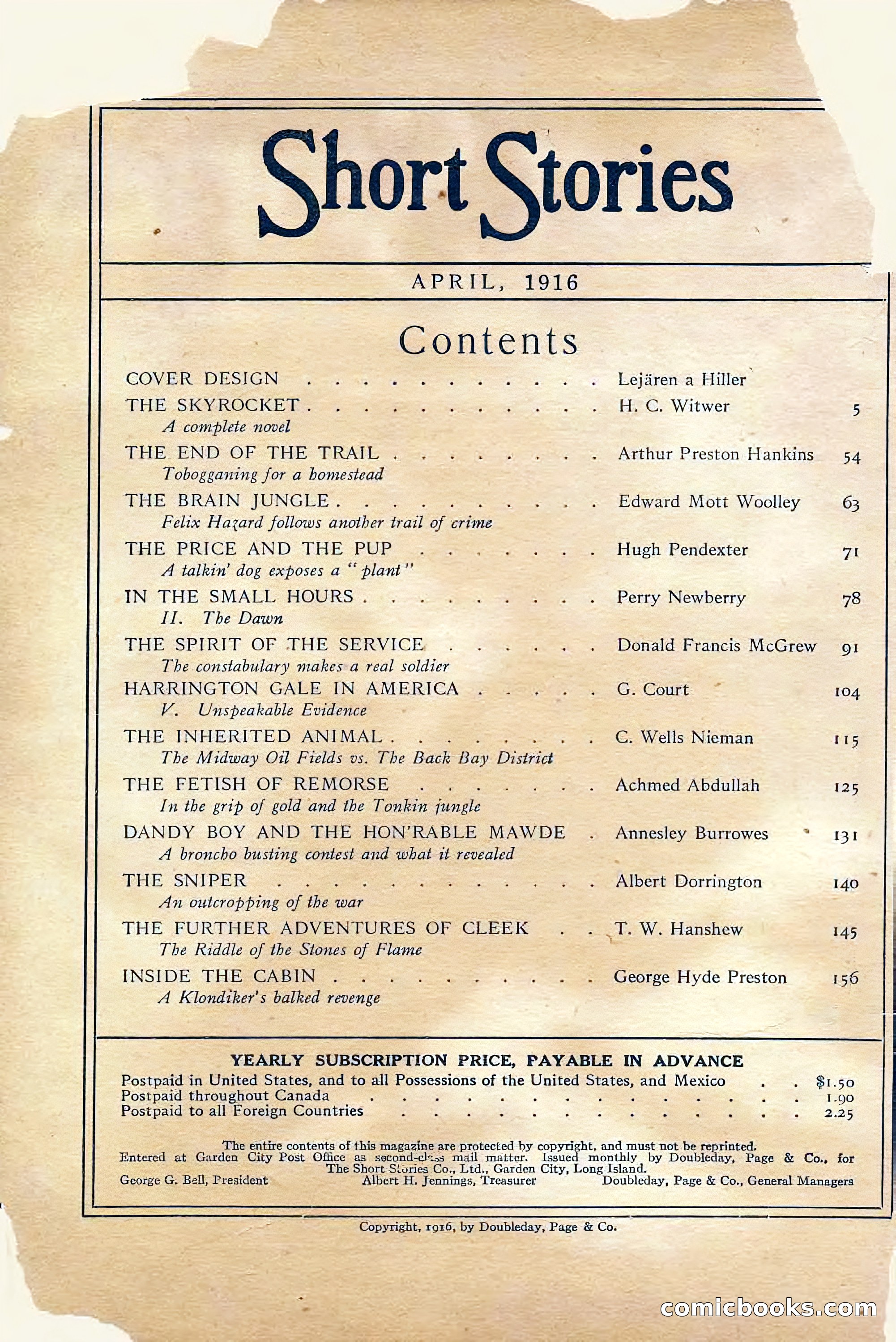 Short Stories, April 1916 — page 6 of 164