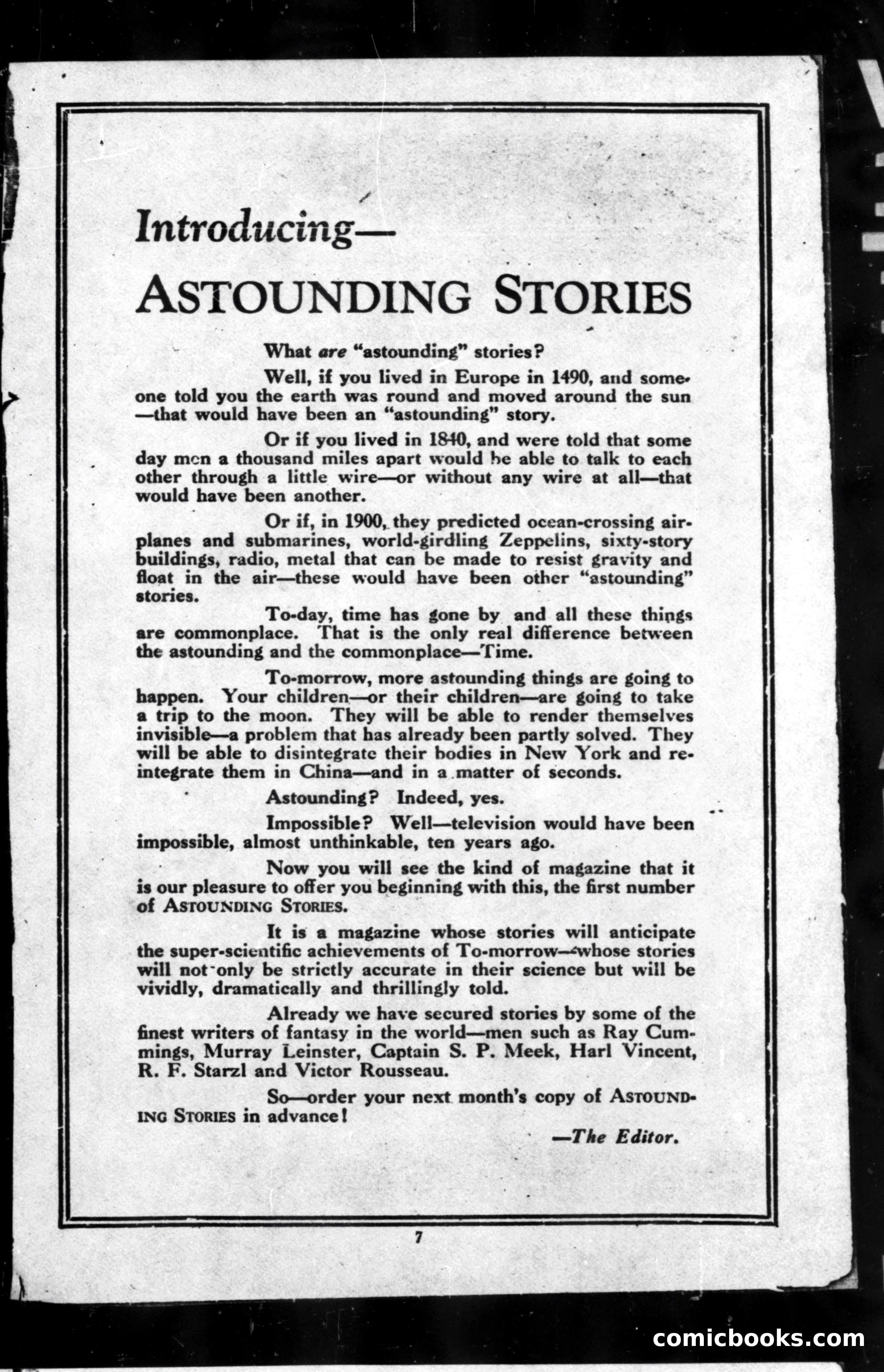 Astounding Stories of Super-Science — page 9 of 151