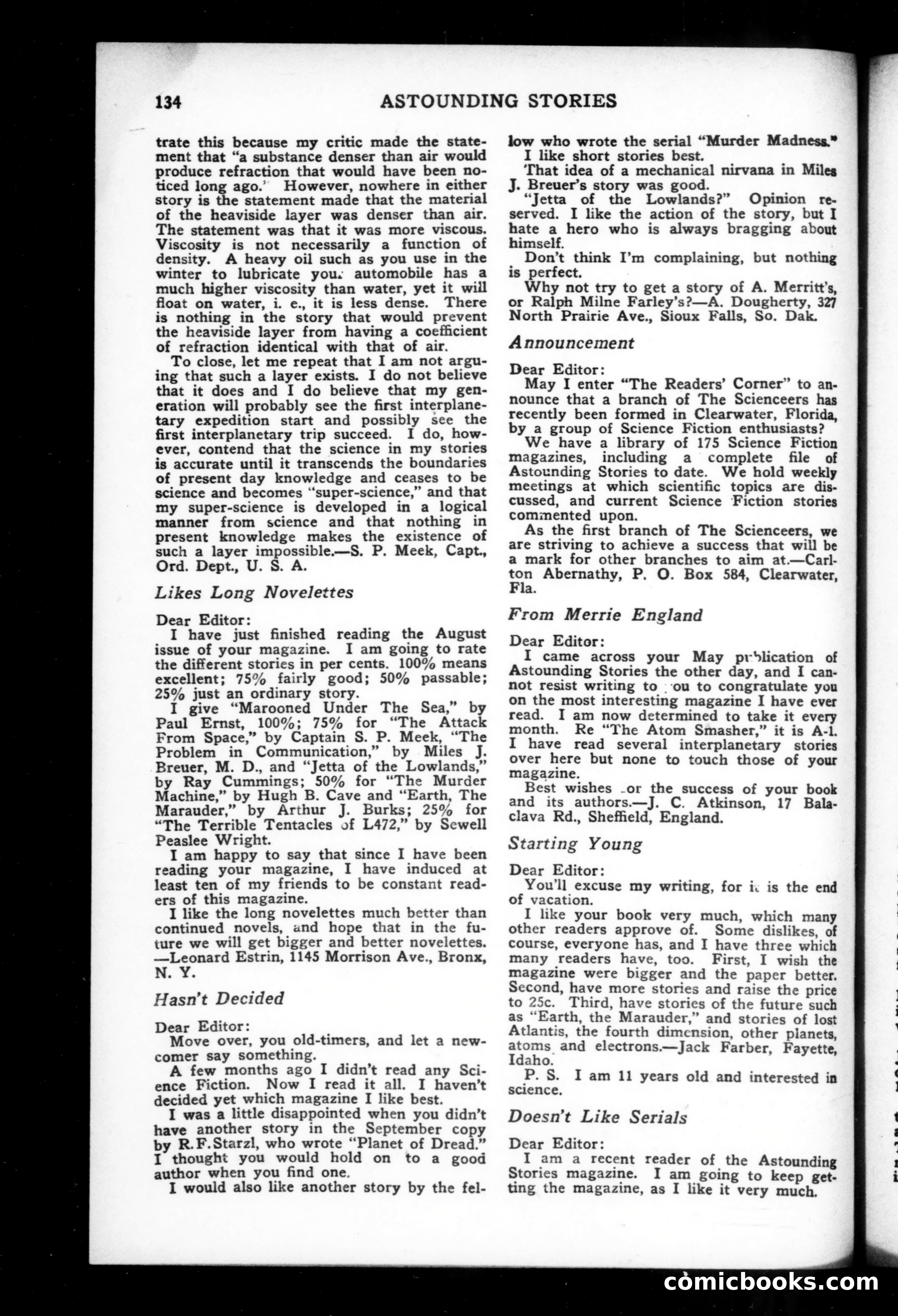 Astounding Stories of Super-Science, January 1931 — page 136 of 149