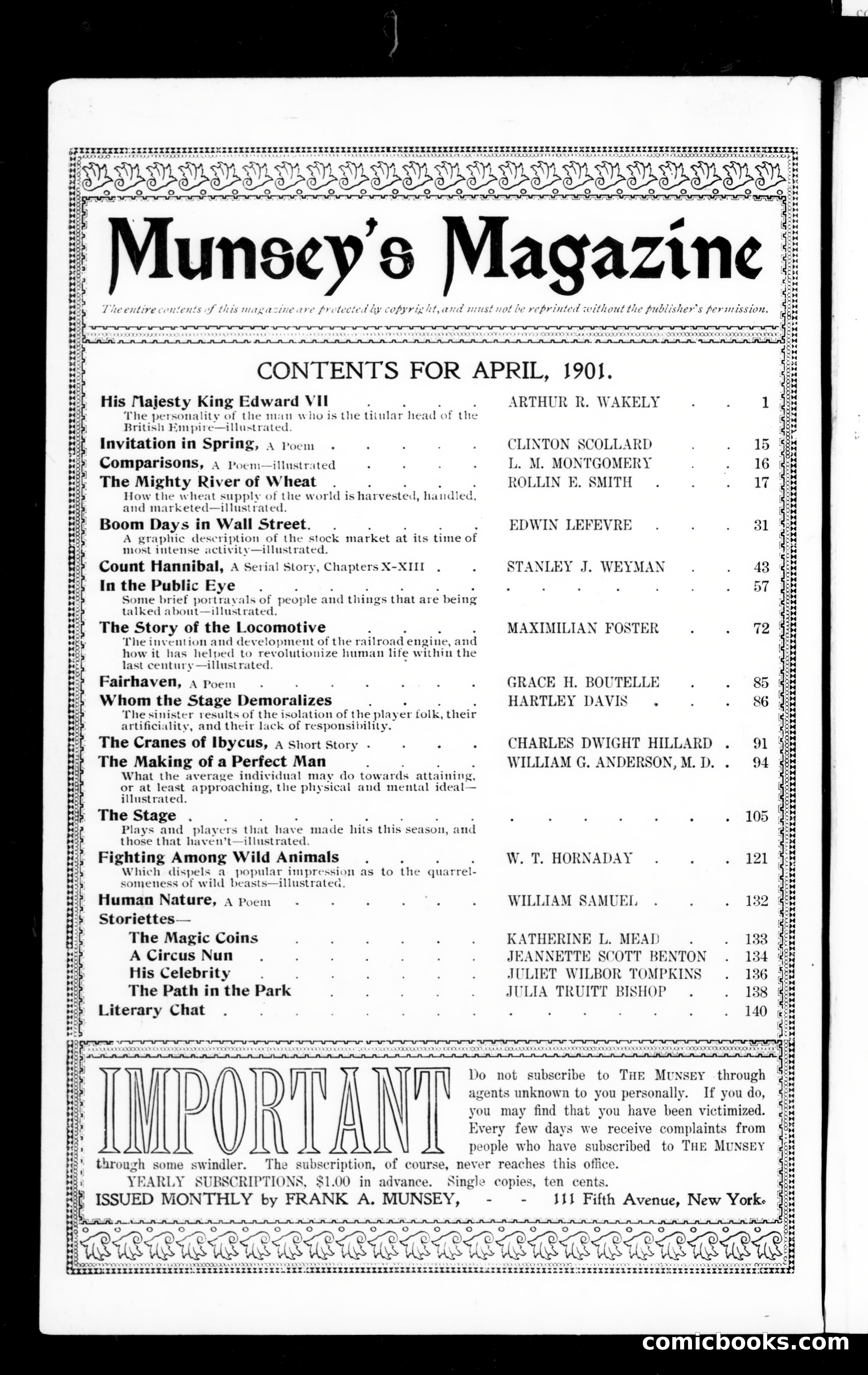Munsey's Magazine, April 1901 — page 2 of 146