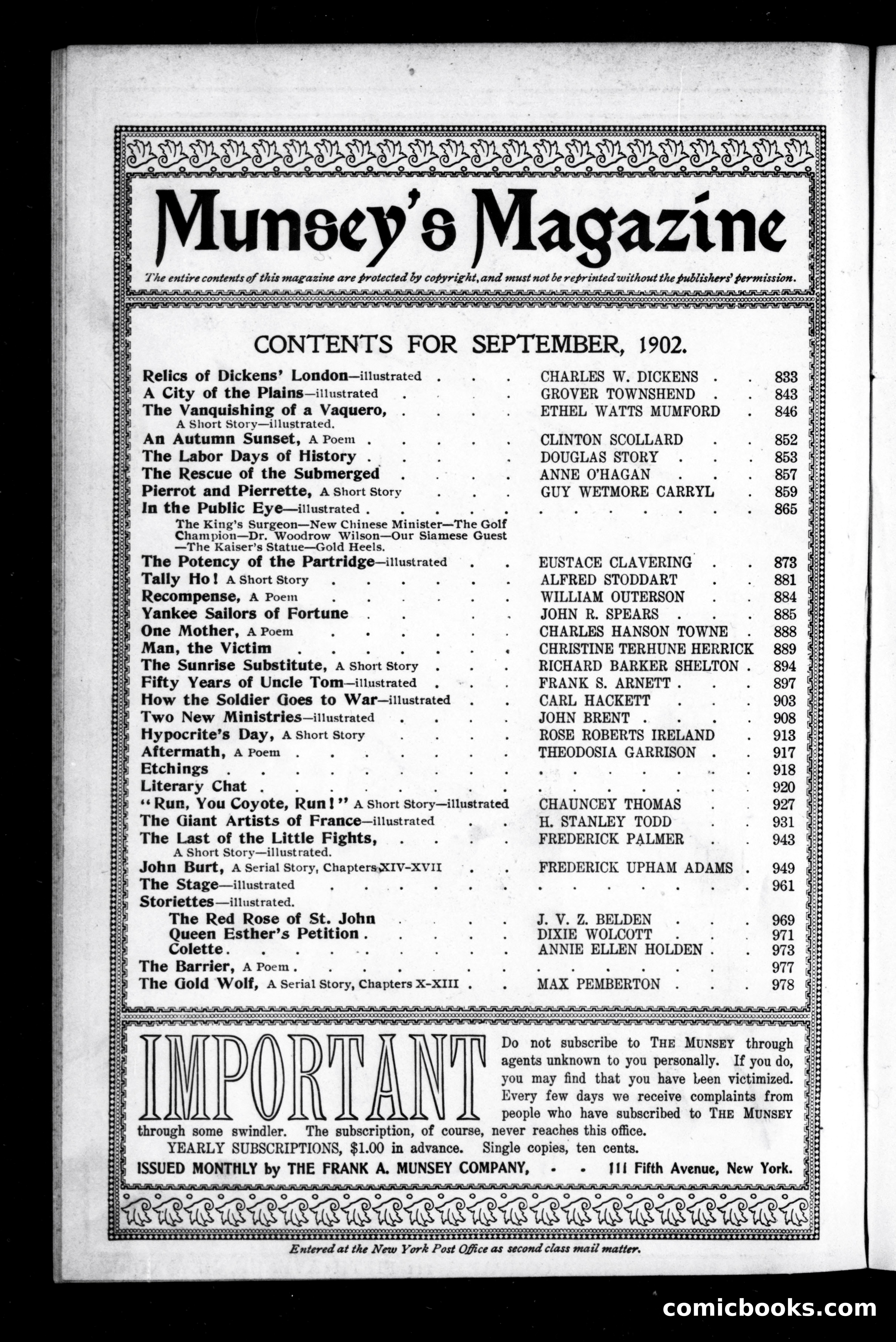The Munsey for September — page 2 of 177