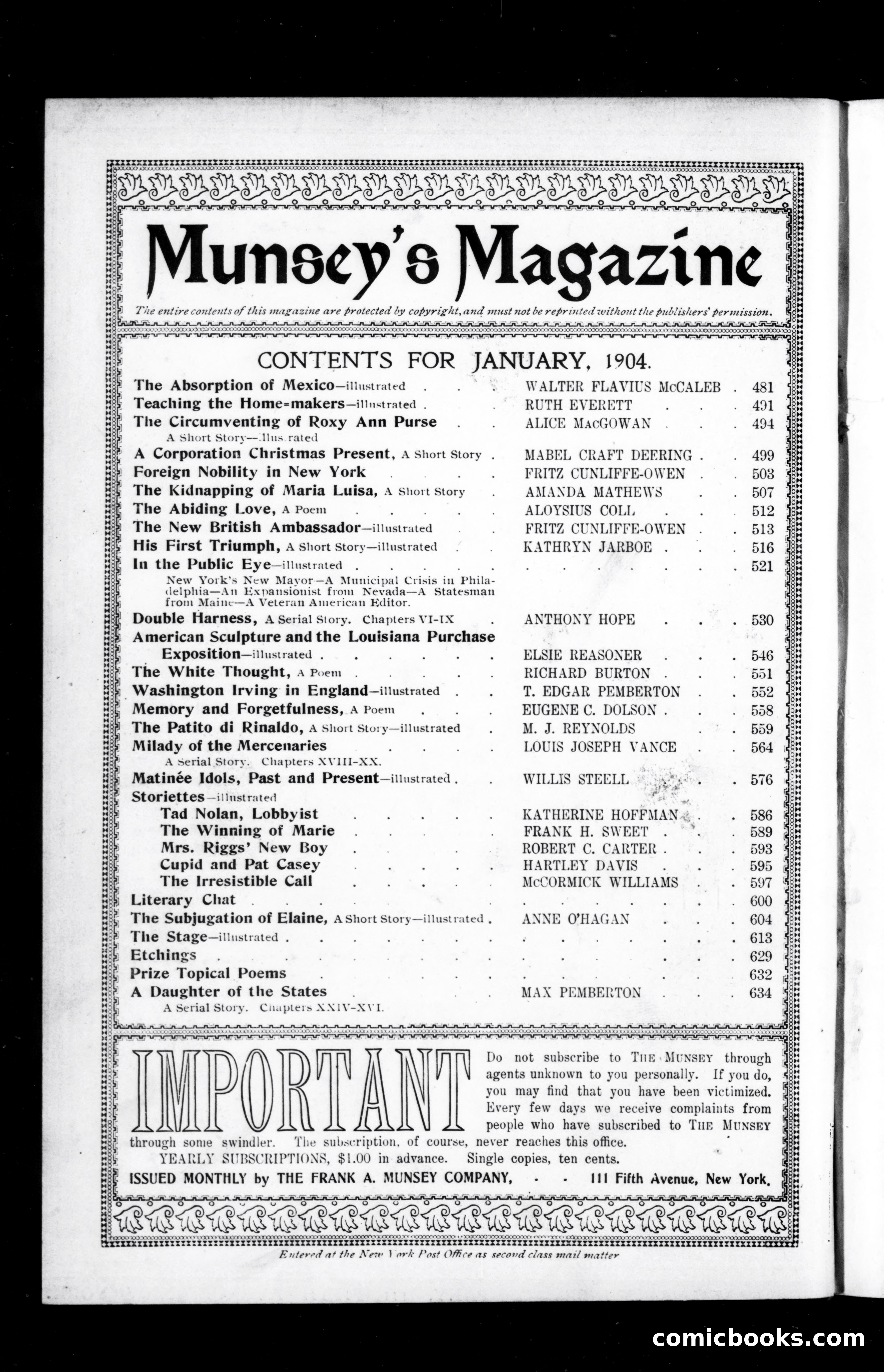 The Munsey's Magazine Cover — page 2 of 162