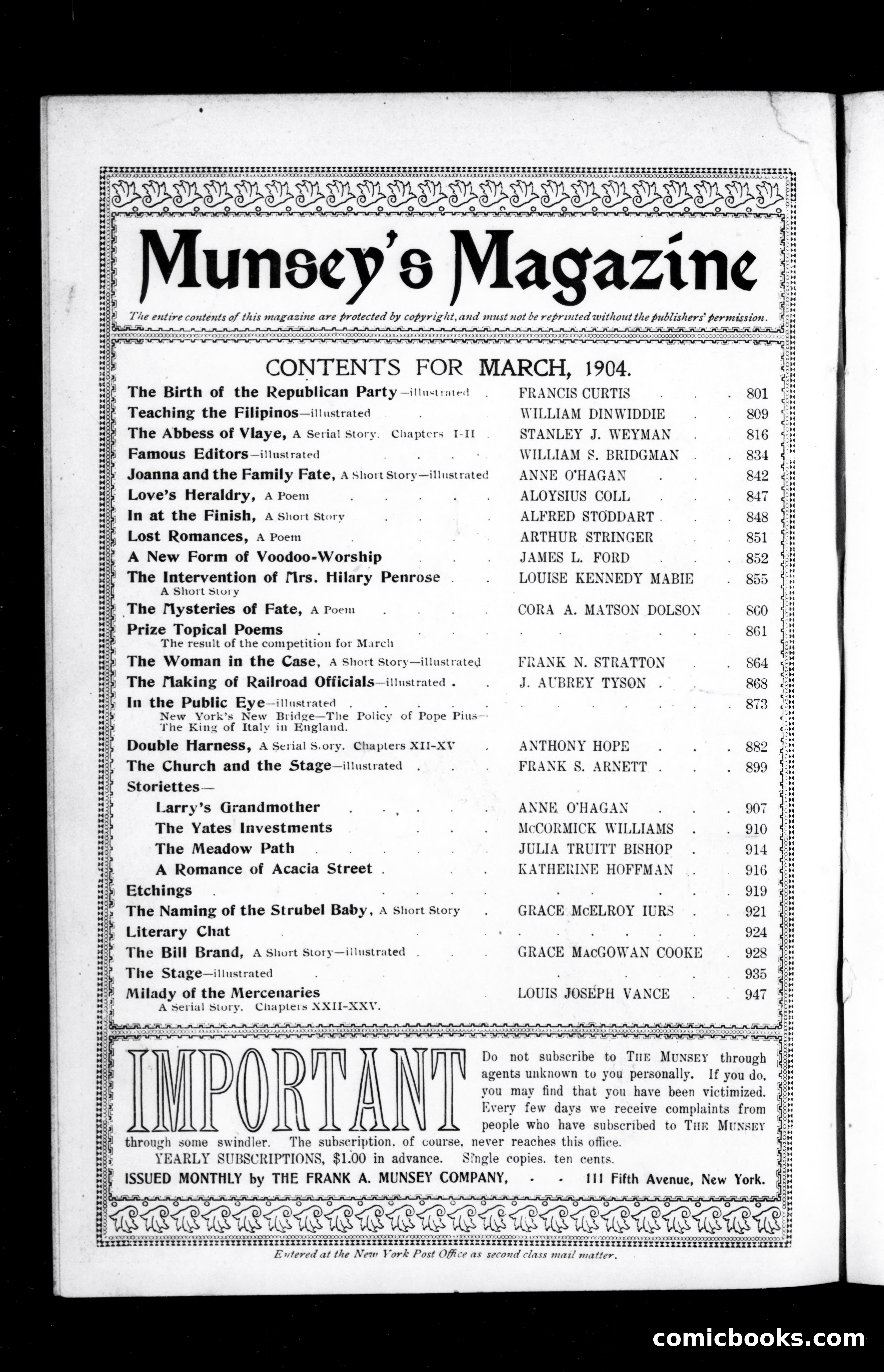 The Munsey, March 1904 — page 2 of 163