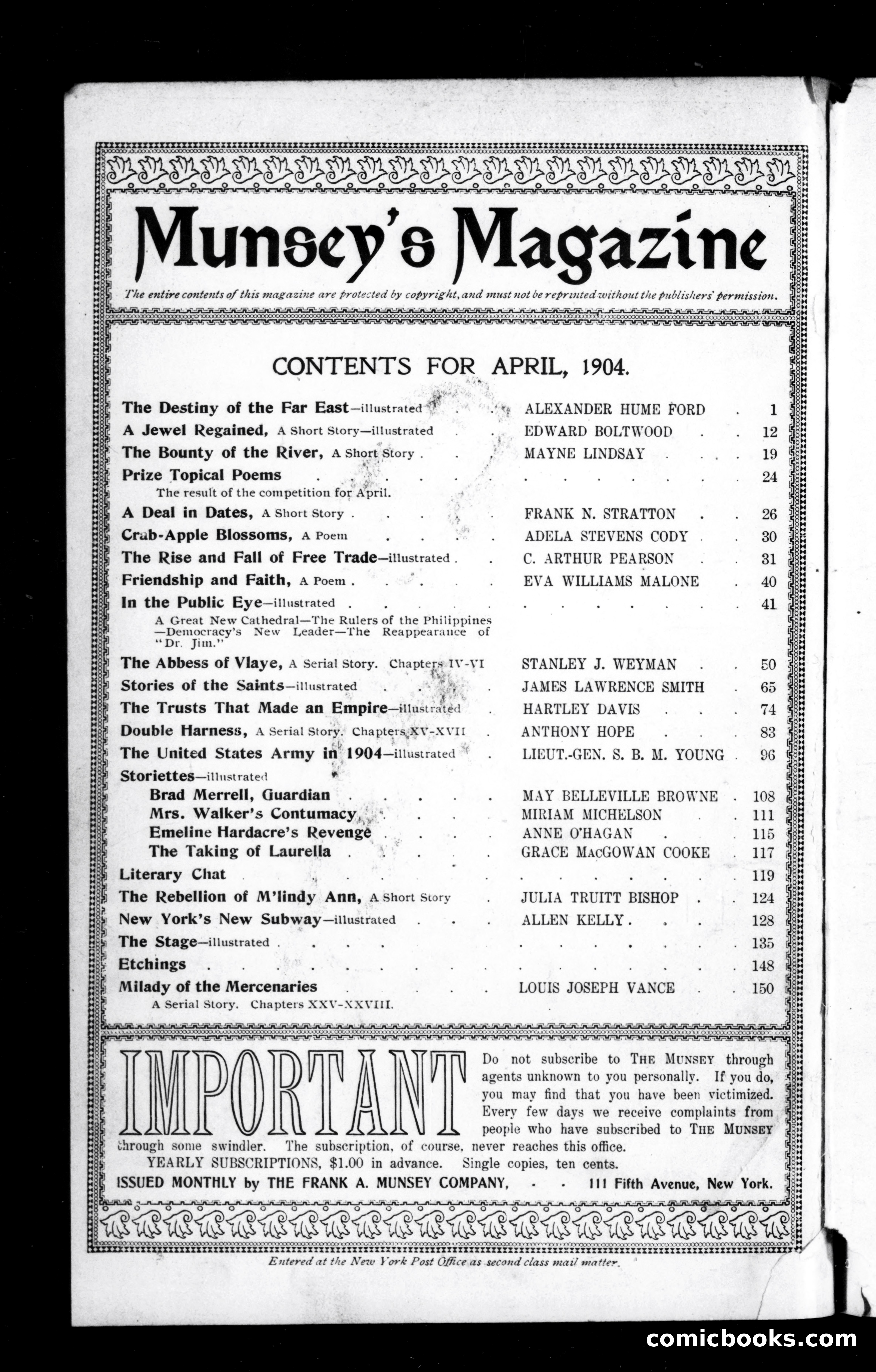 The Munsey, April 1904 — page 2 of 162